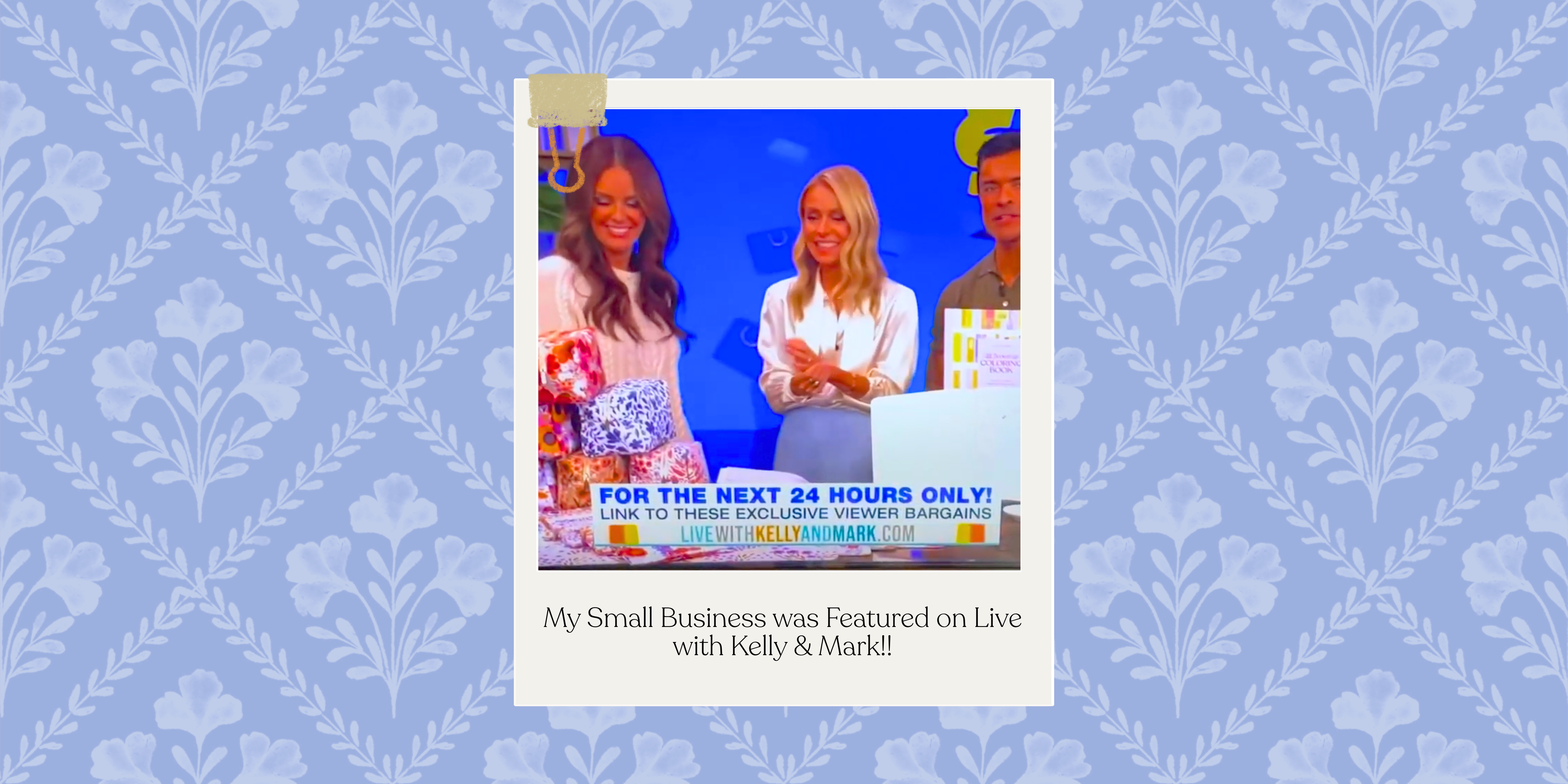 My Small Business was Featured on Live with Kelly & Mark!!