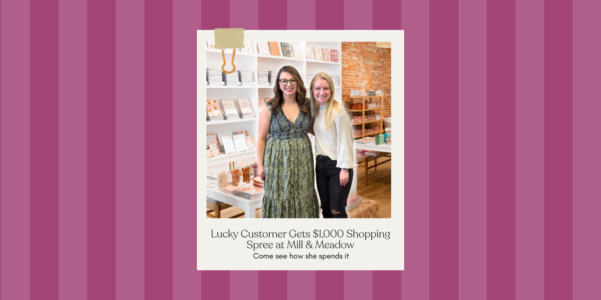 LUCKY CUSTOMER GETS $1,000 SHOPPING SPREE at my stationery store!! Come see how she spends it