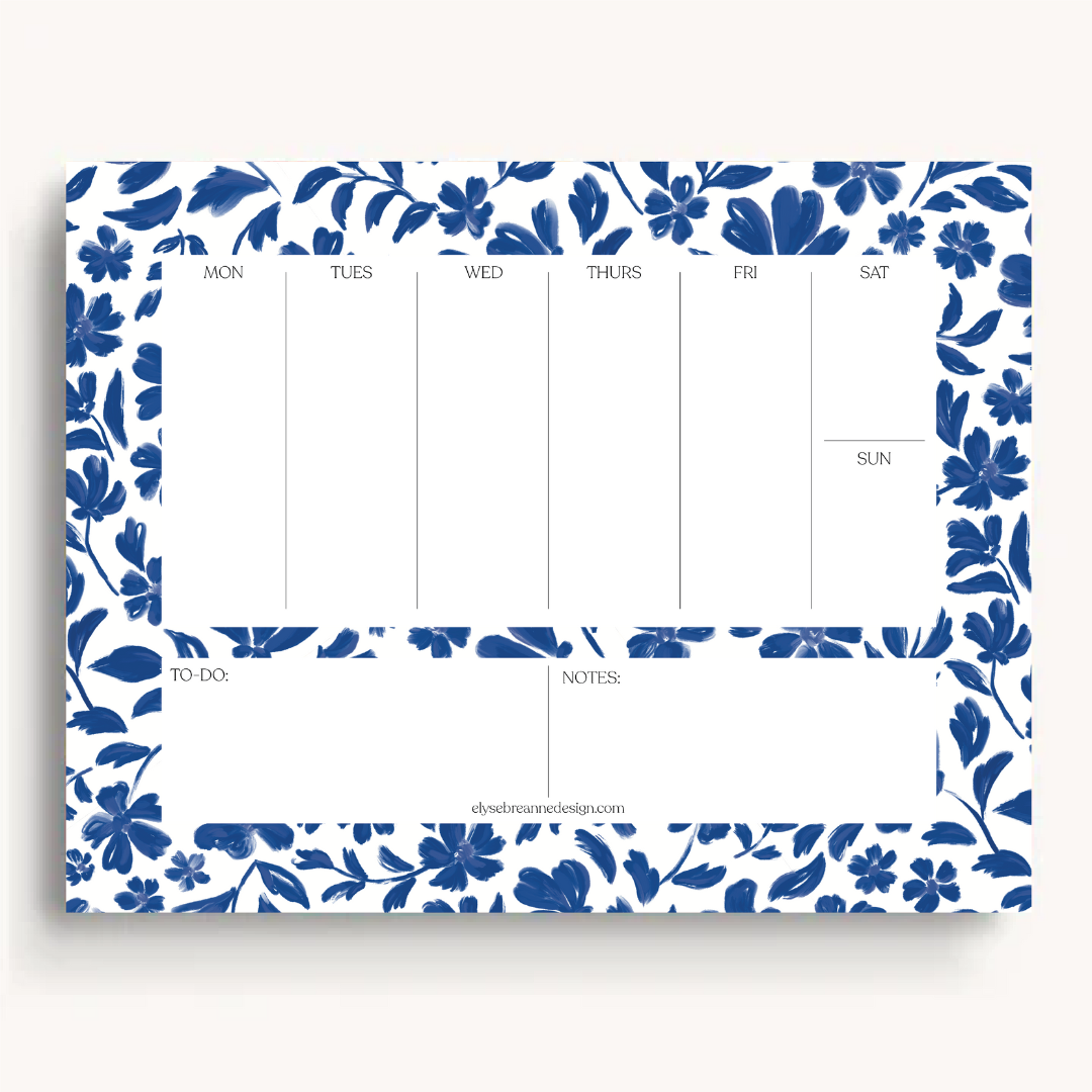 Weekly Planner Notepad, 8.5x11"