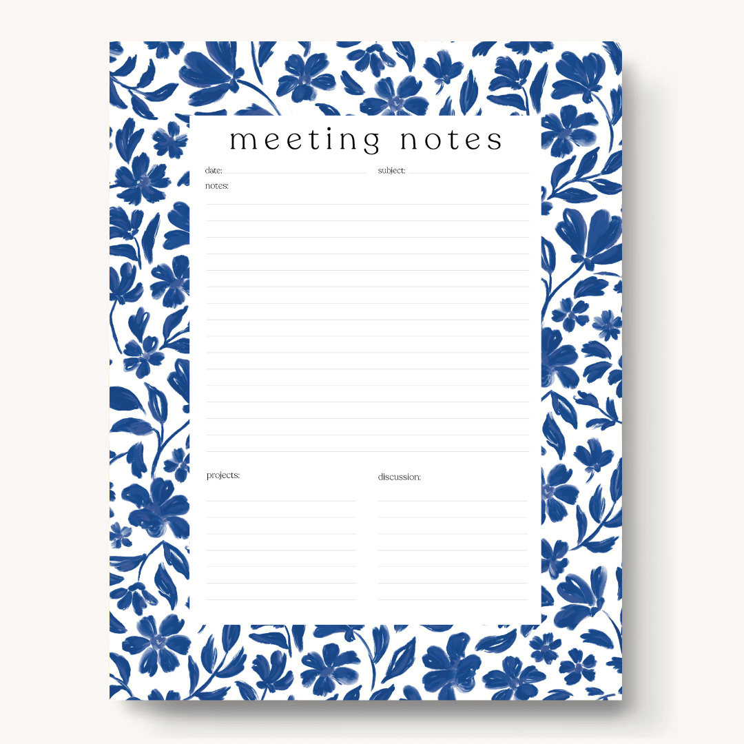 Meeting Notes Notepad, 11x8.5"