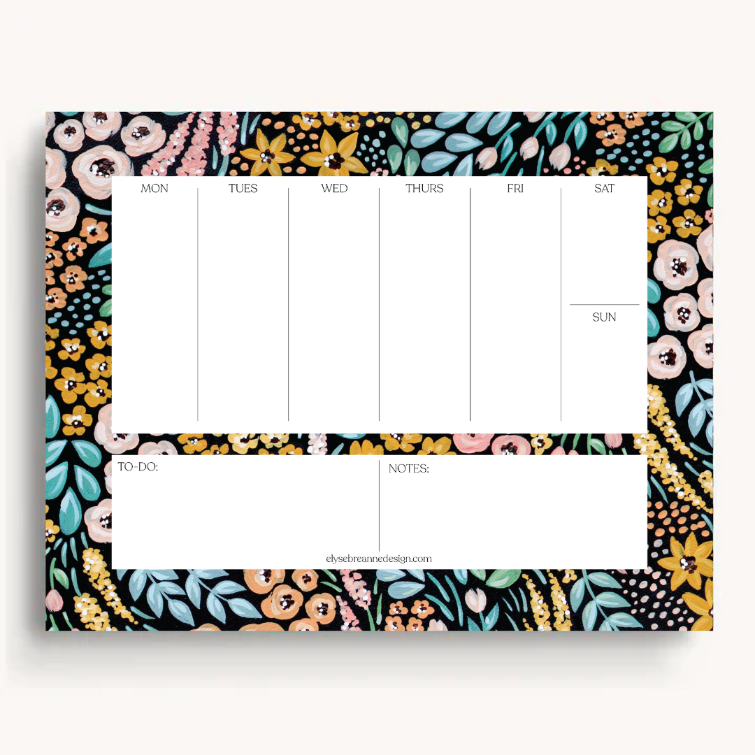 Weekly Planner Notepad, 8.5x11"