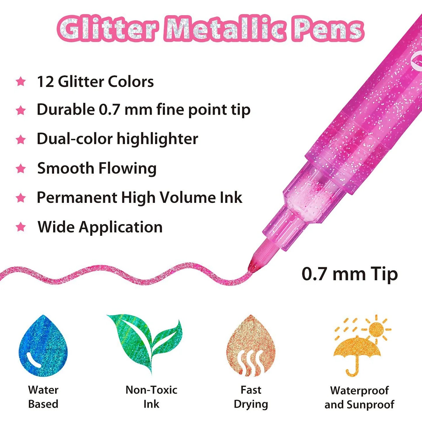 Glitter Metallic Markers