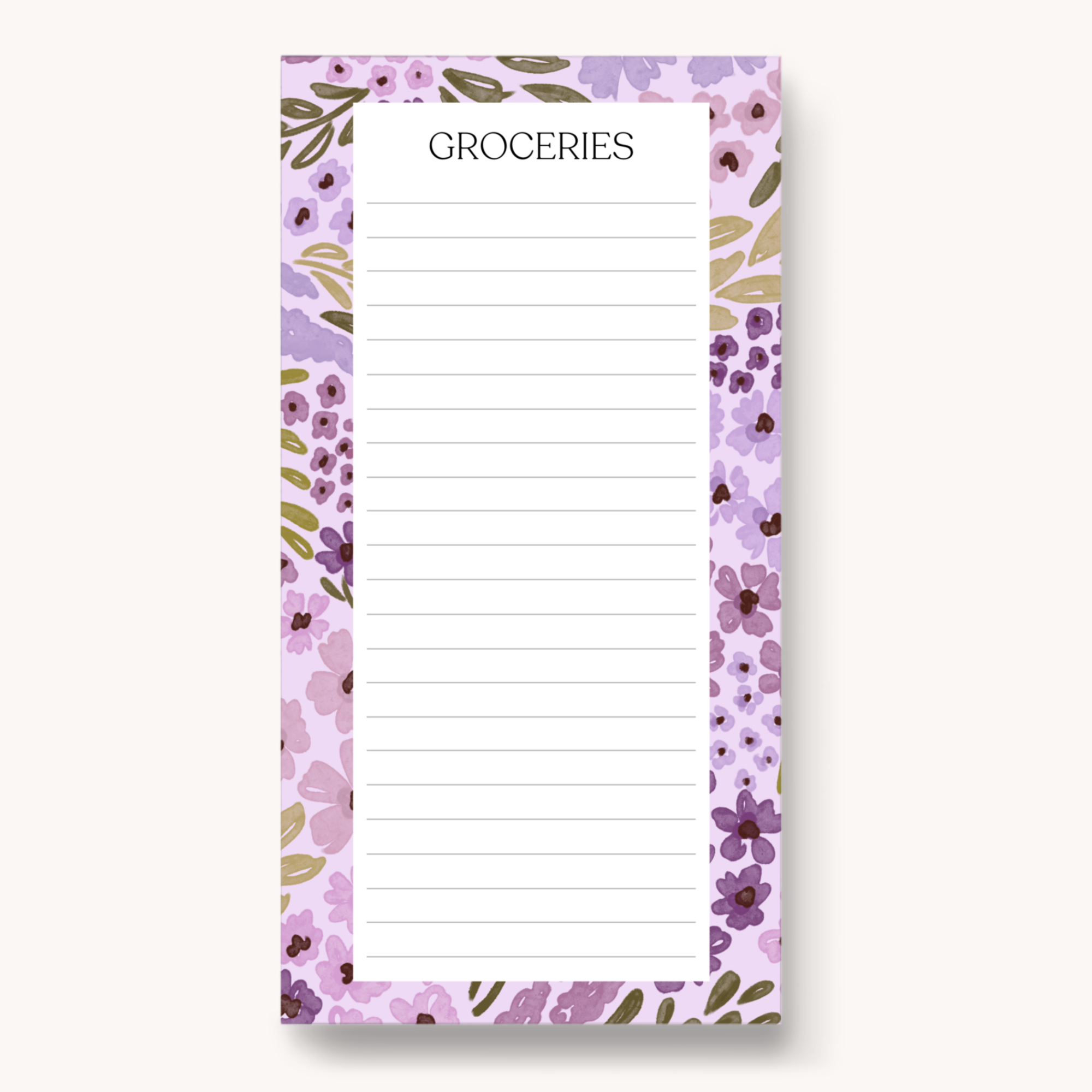 Magnetic Grocery List Notepad, 8x4"