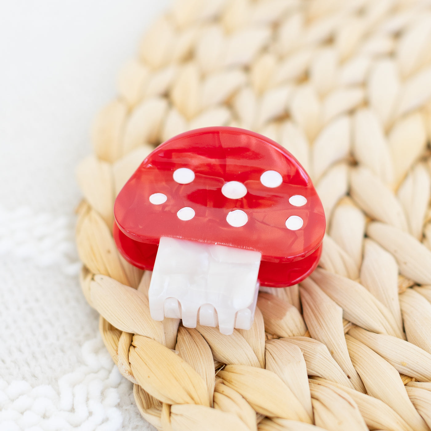 Red Mushroom Mini Claw Clip
