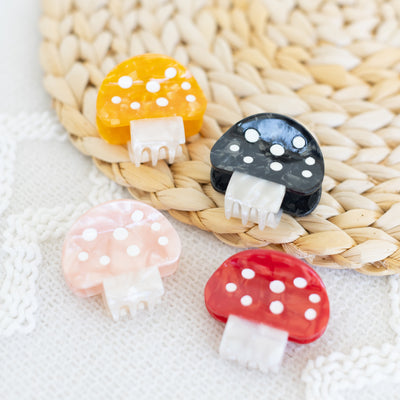 Pink Mushroom Mini Claw Clip