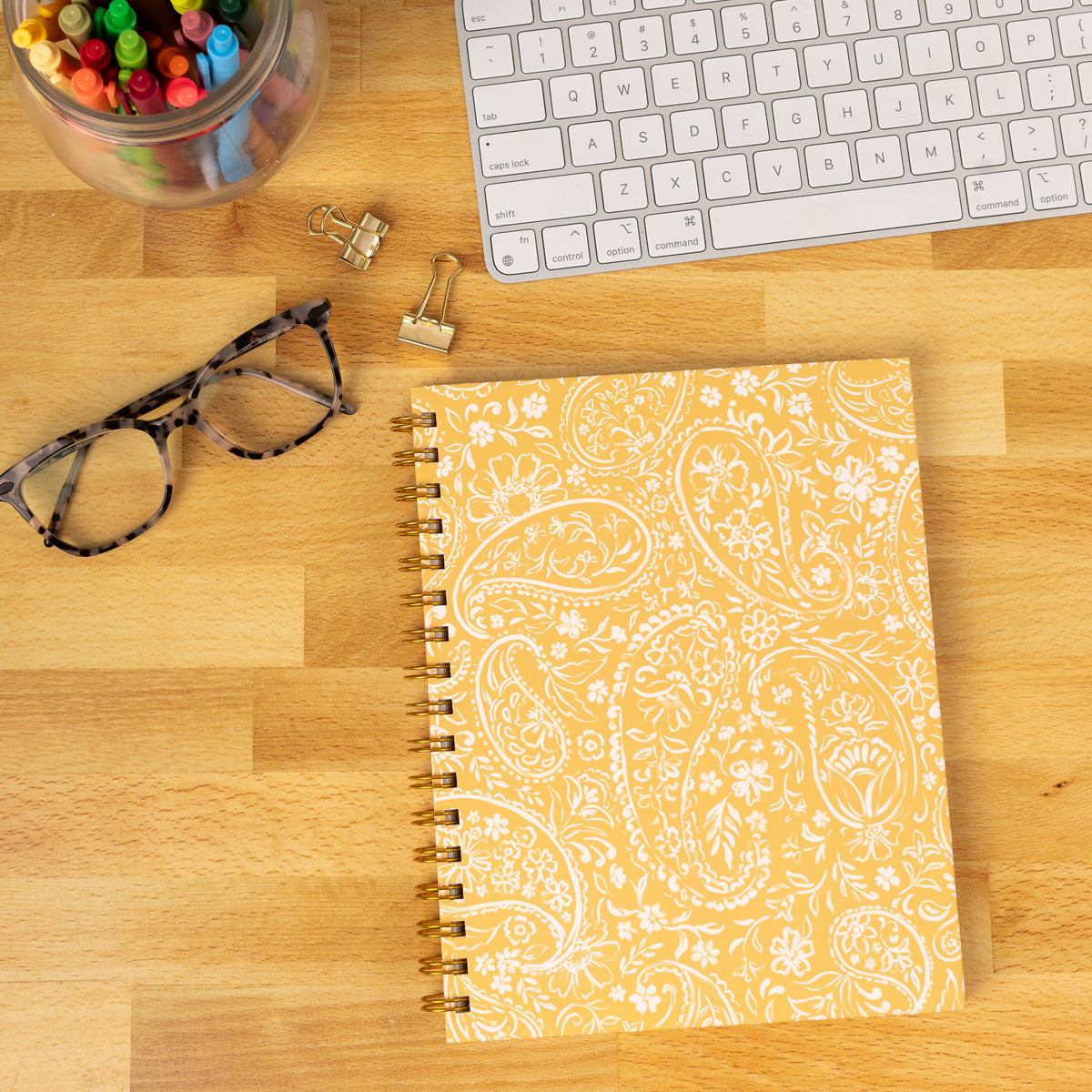 Hardcover Spiral Notebook, 7x9"