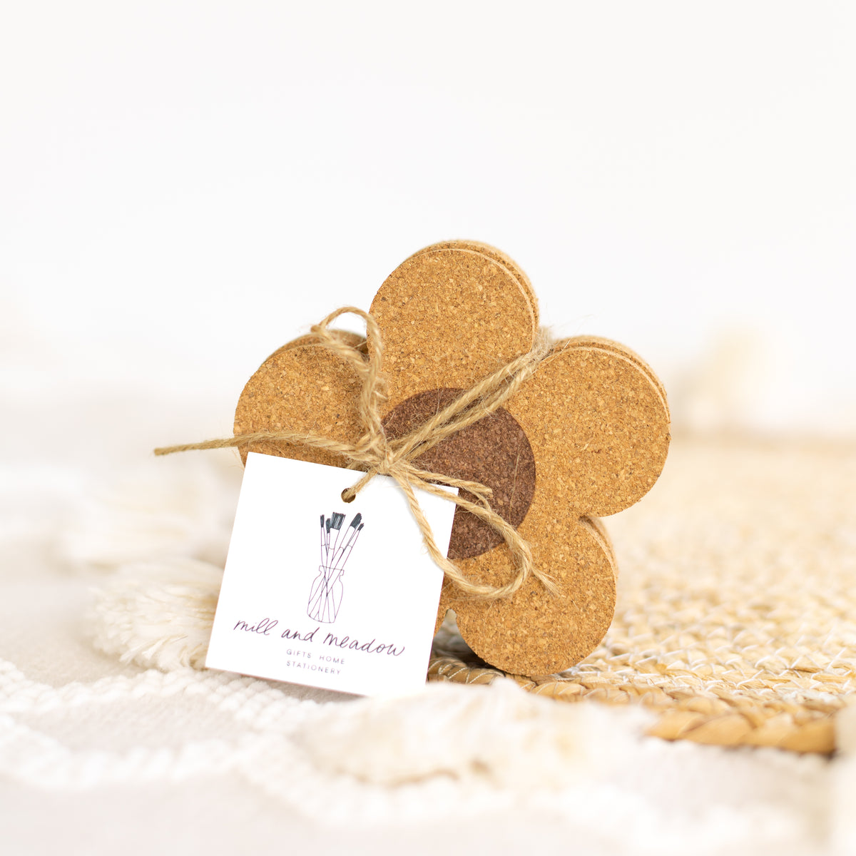 Pack of 4 Flower Coasters