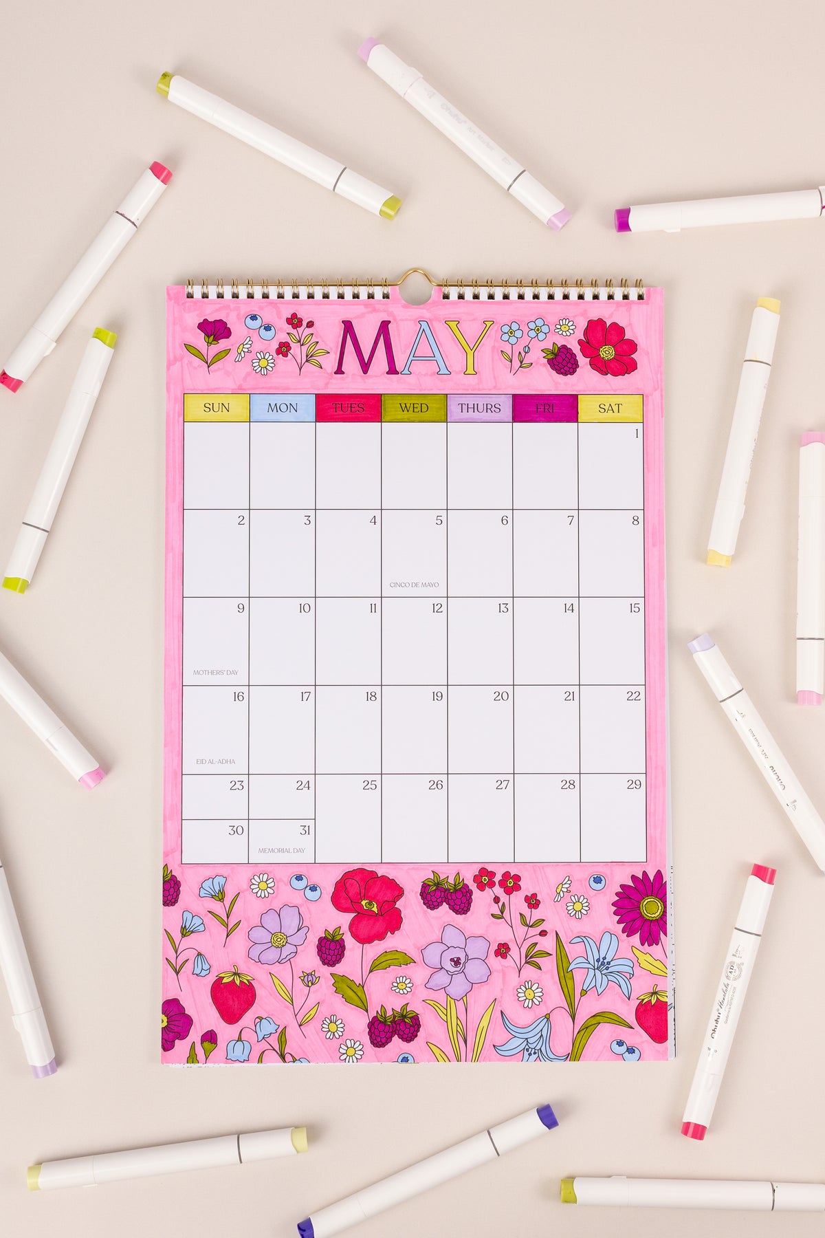 2027 Color-In Wall Calendar