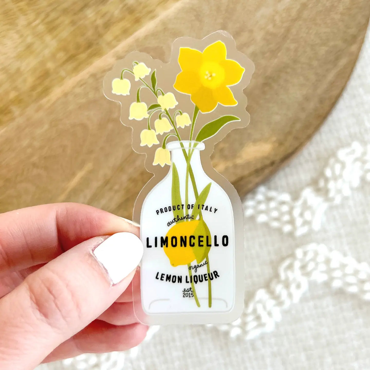 Clear Waterproof Vinyl Sticker 3.2x1.6"