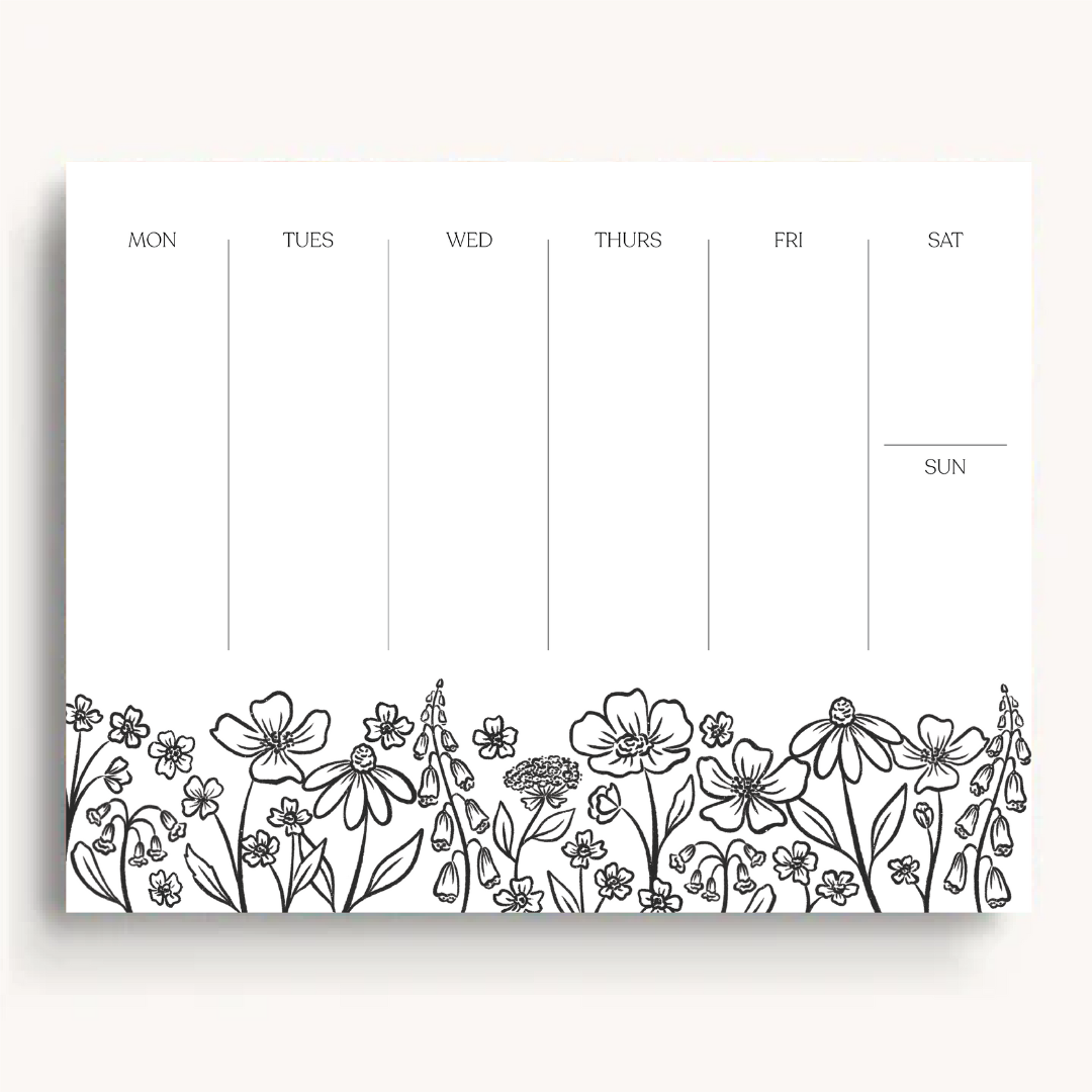 Weekly Planner Notepad, 8.5x11"