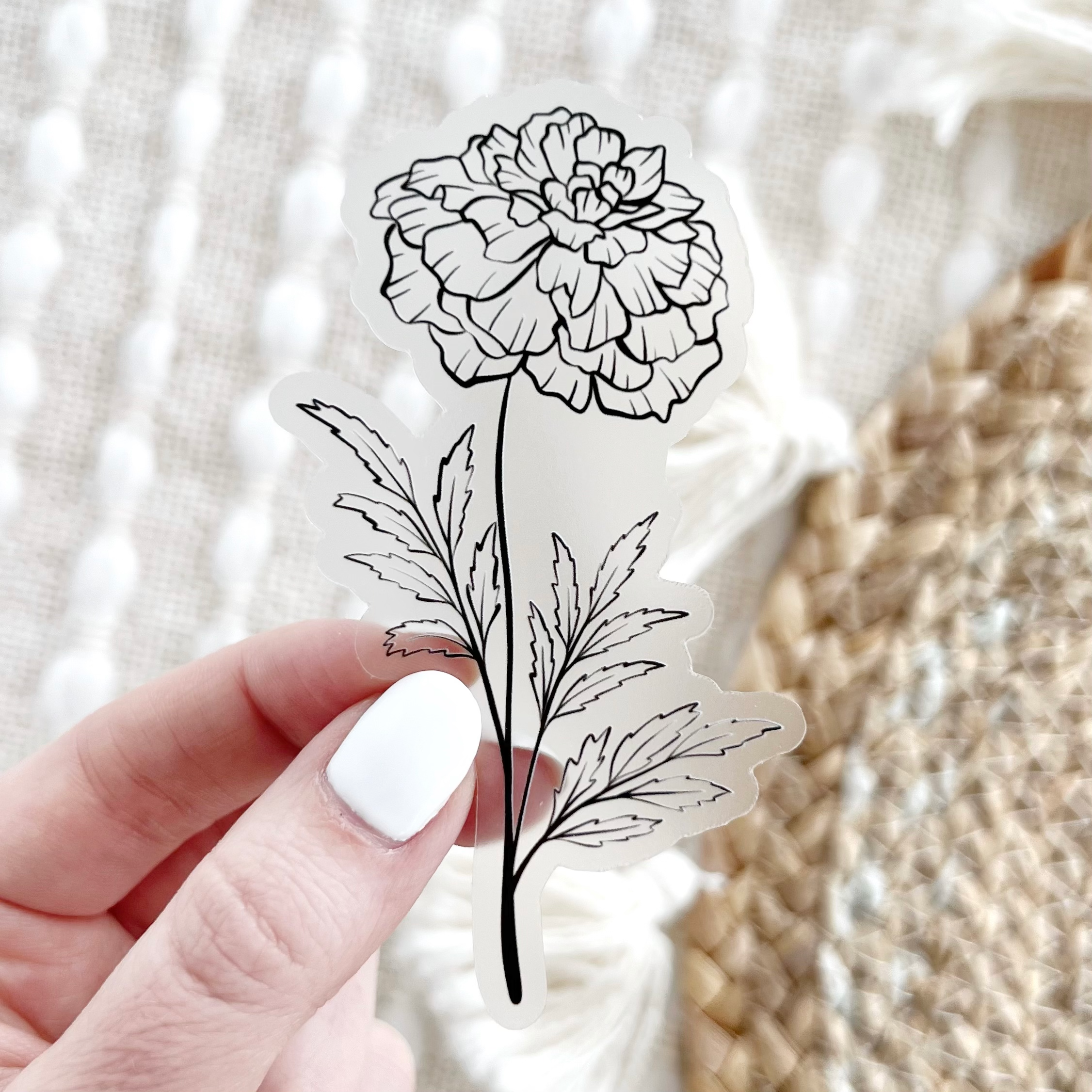 Clear Waterproof Vinyl Sticker, 2x3.5"