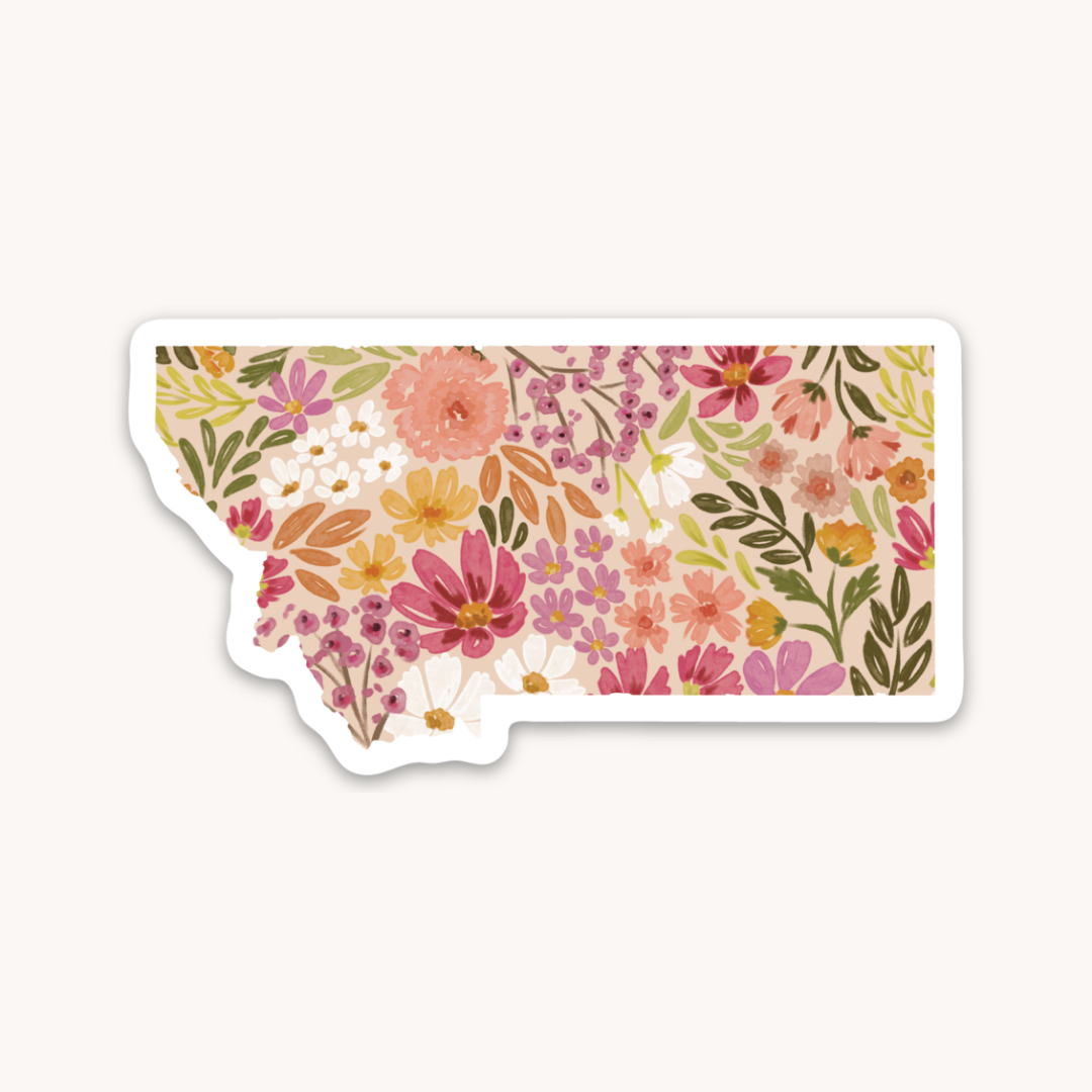 Waterproof Vinyl State Sticker, 3x1.5"