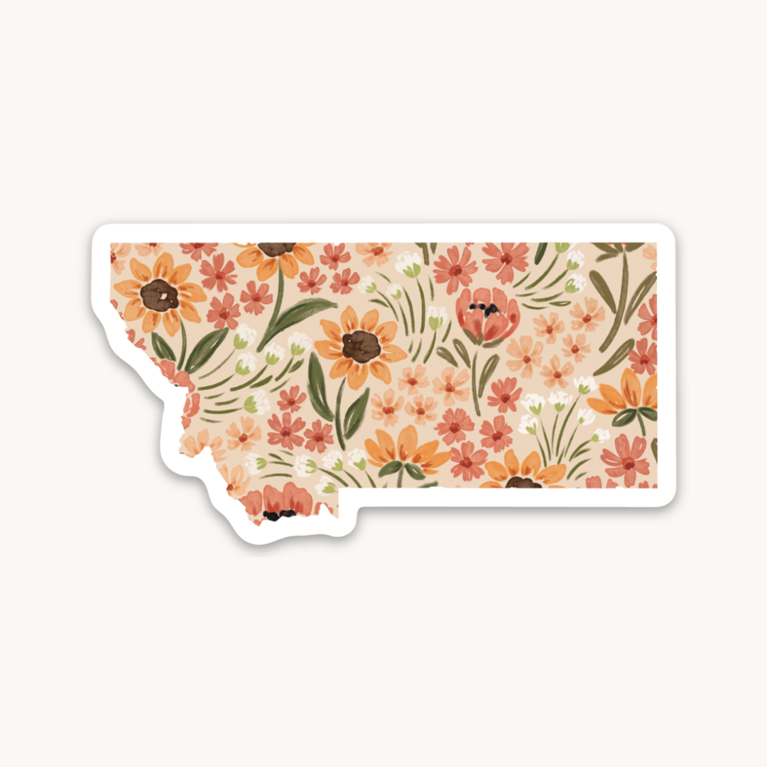 Waterproof Vinyl State Sticker, 3x1.5"