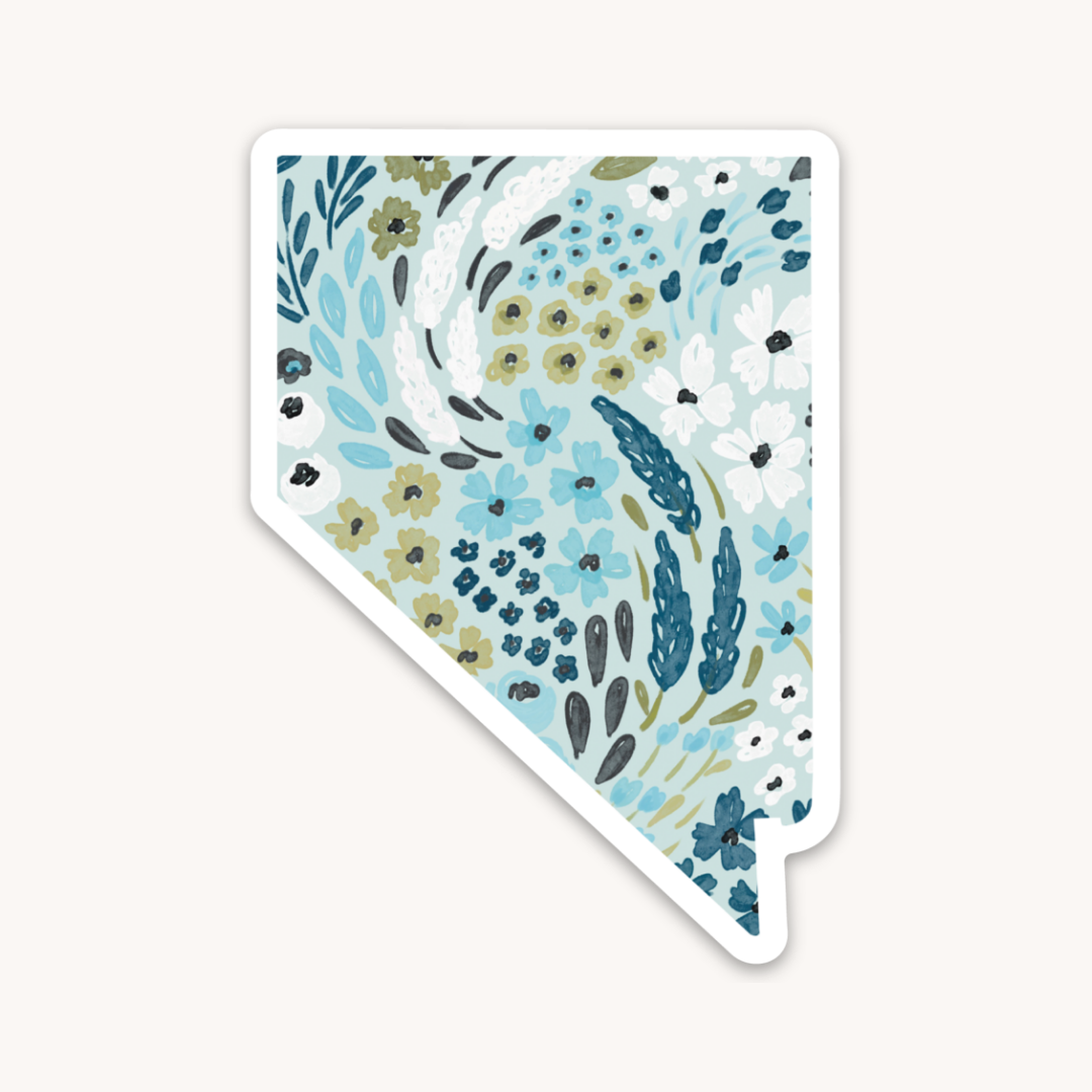 Waterproof Vinyl State Sticker, 3x2"