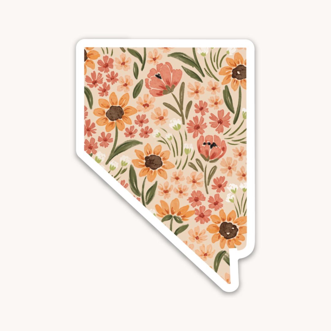 Waterproof Vinyl State Sticker, 3x2"