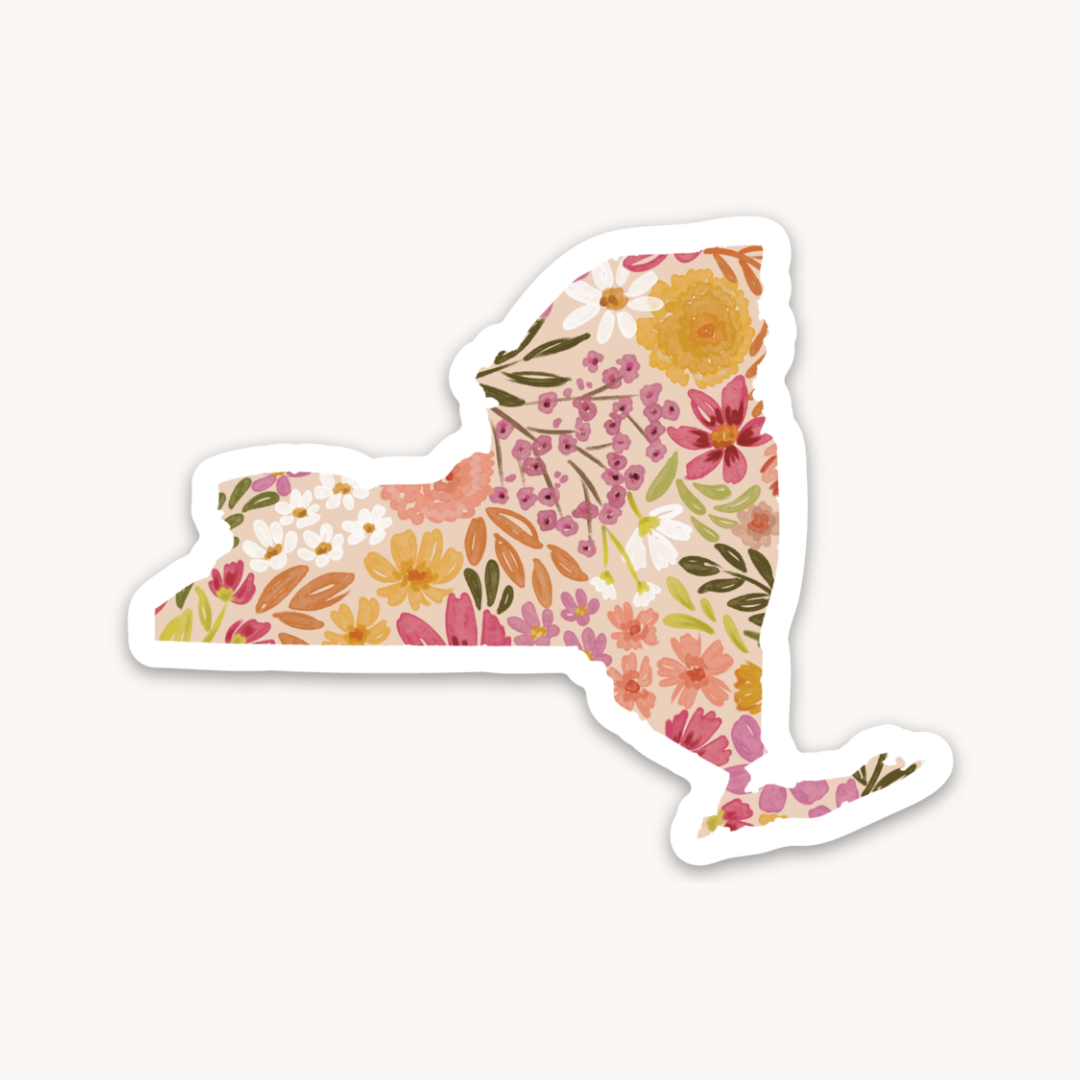 Waterproof Vinyl State Sticker, 3x2.25"