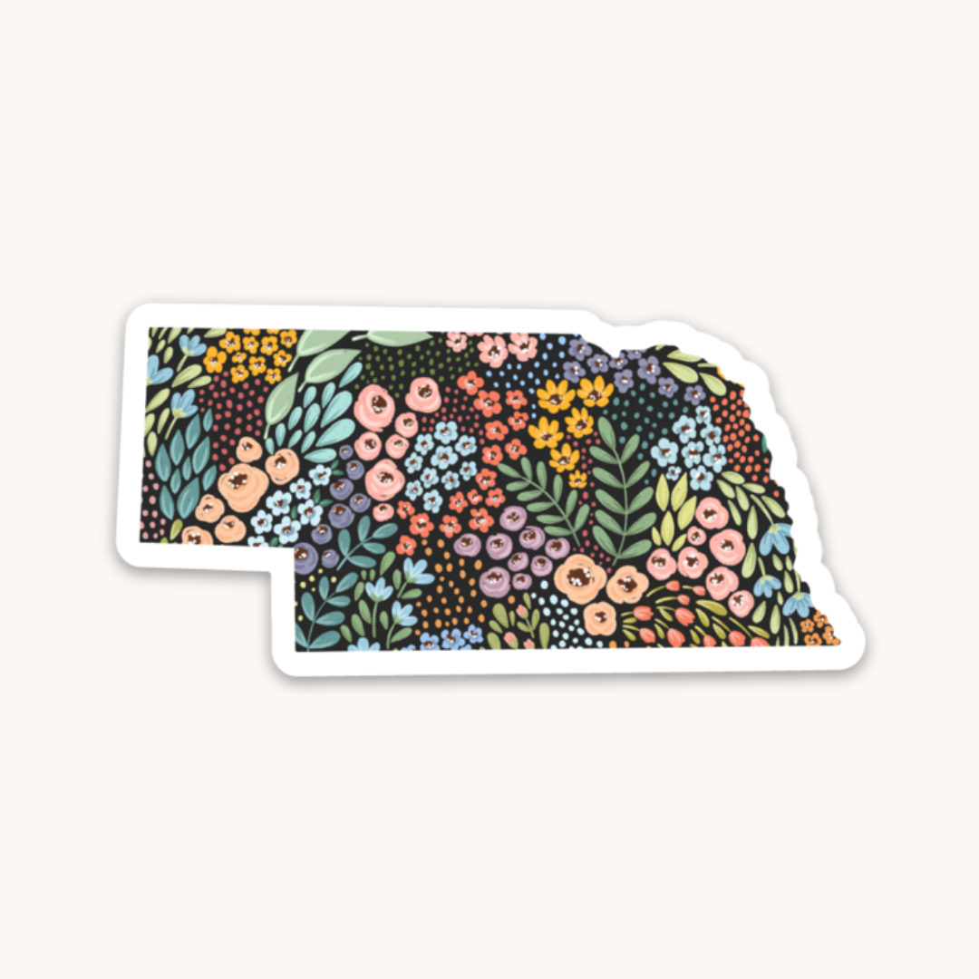 Waterproof Vinyl State Sticker, 3x1.5"