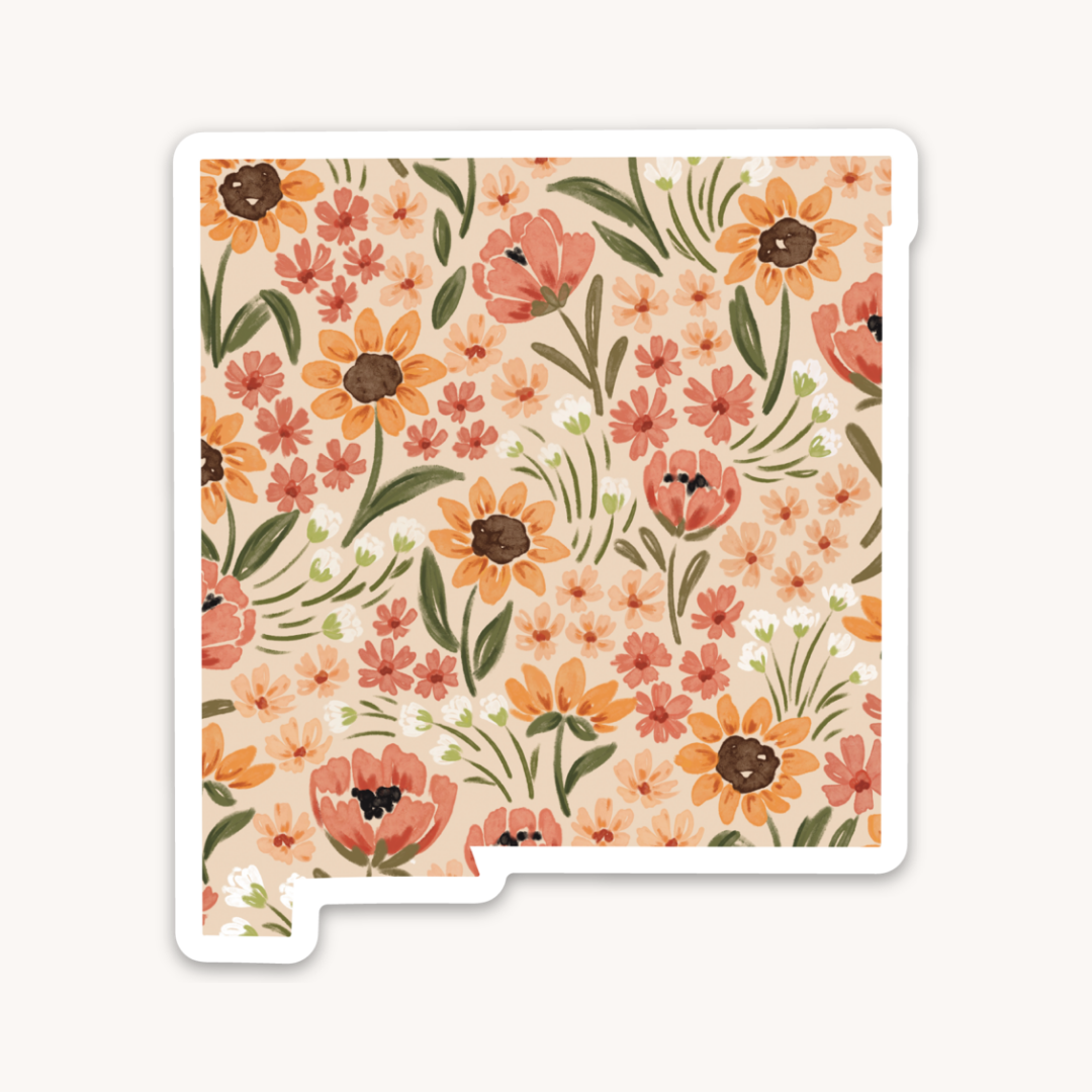 Waterproof Vinyl State Sticker, 3x2.75"