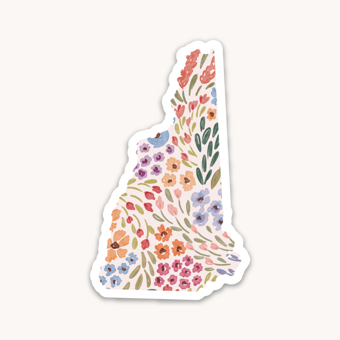 Waterproof Vinyl State Sticker, 3x1.75"