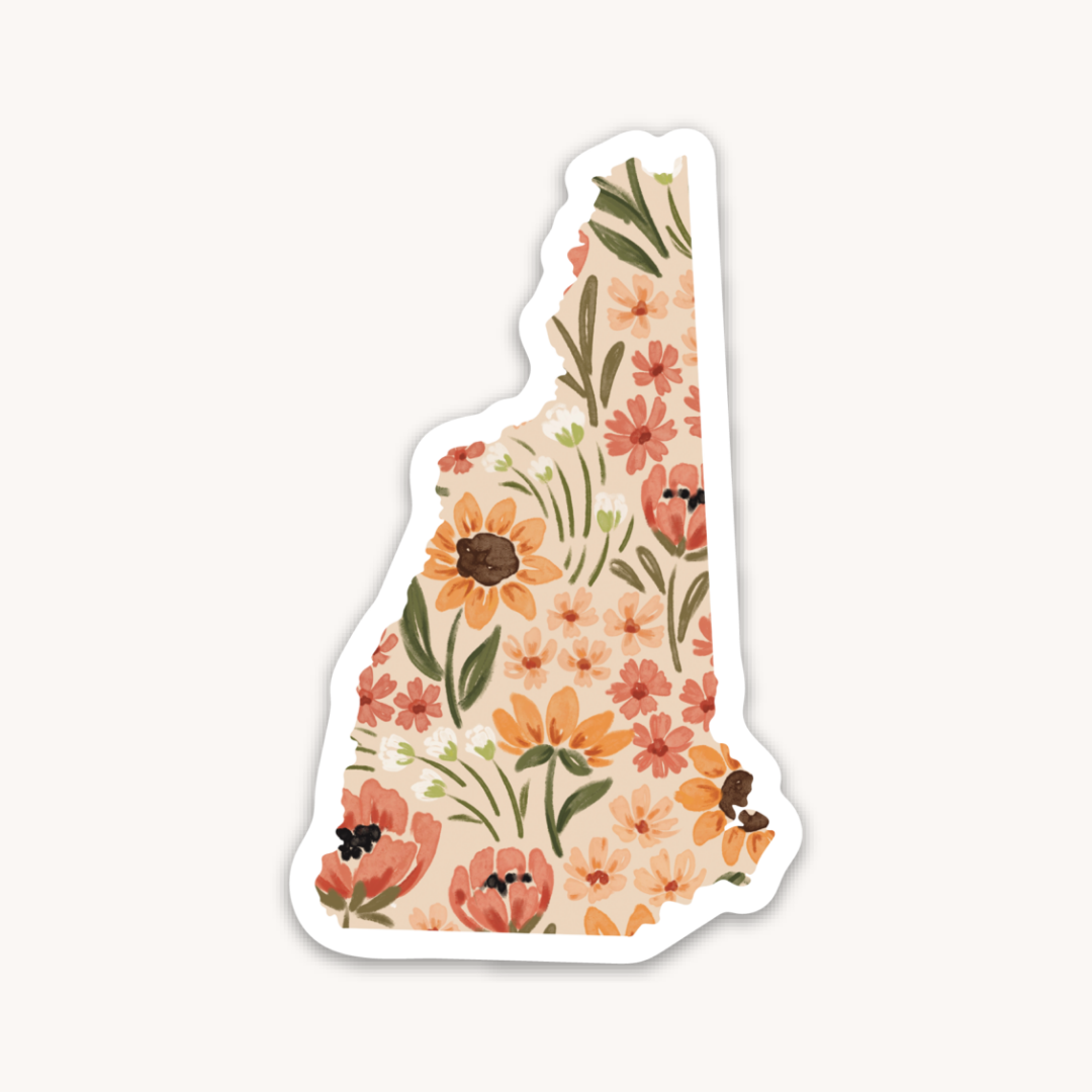 Waterproof Vinyl State Sticker, 3x1.75"