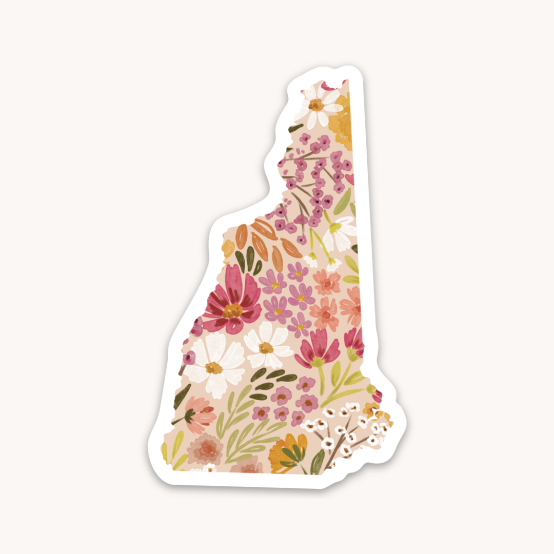 Waterproof Vinyl State Sticker, 3x1.75"