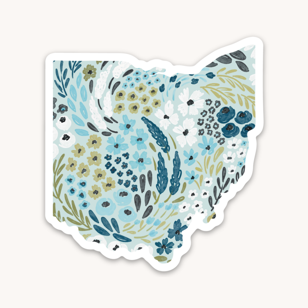 Waterproof Vinyl State Sticker, 3x2.5"