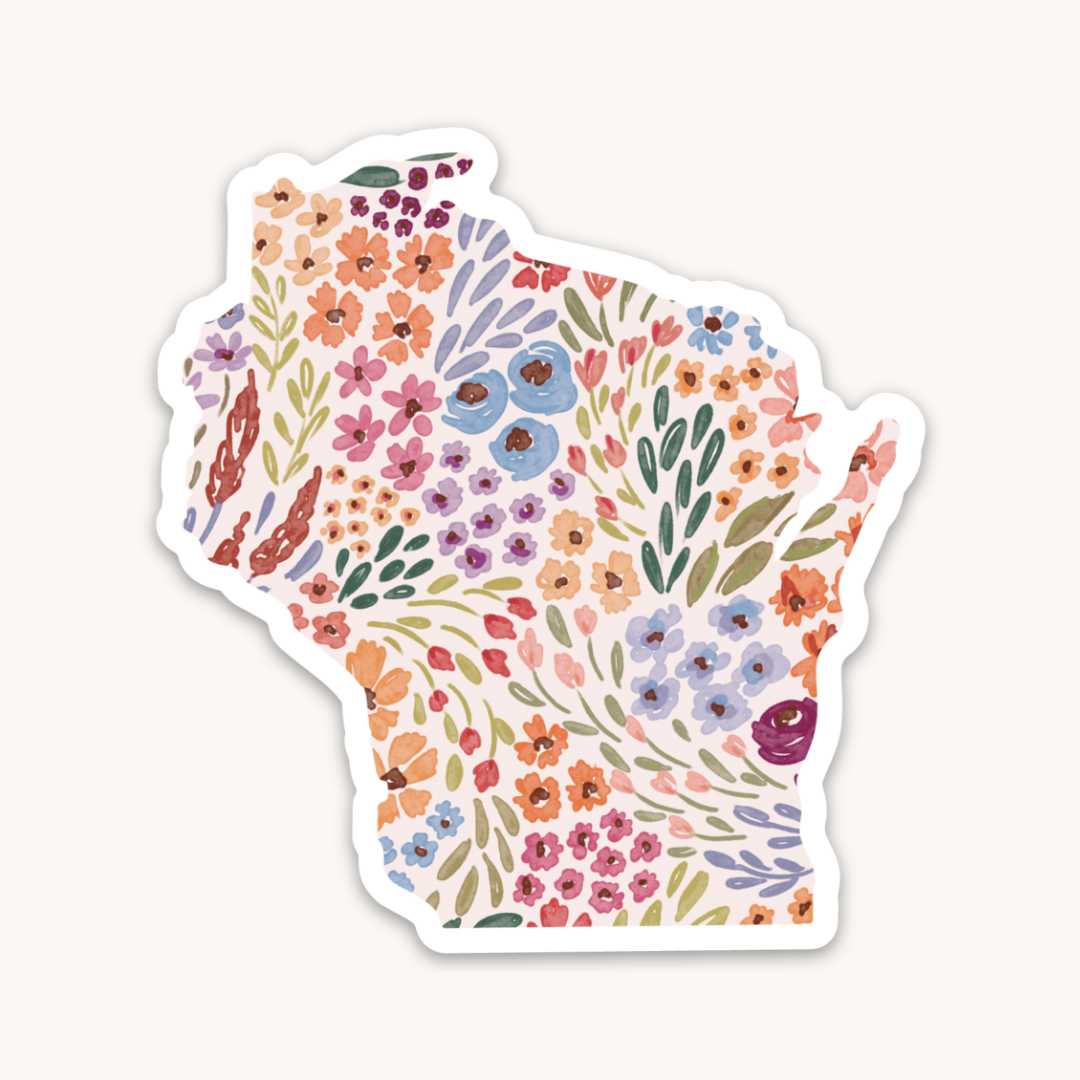 Waterproof Vinyl State Sticker, 3x2.75"