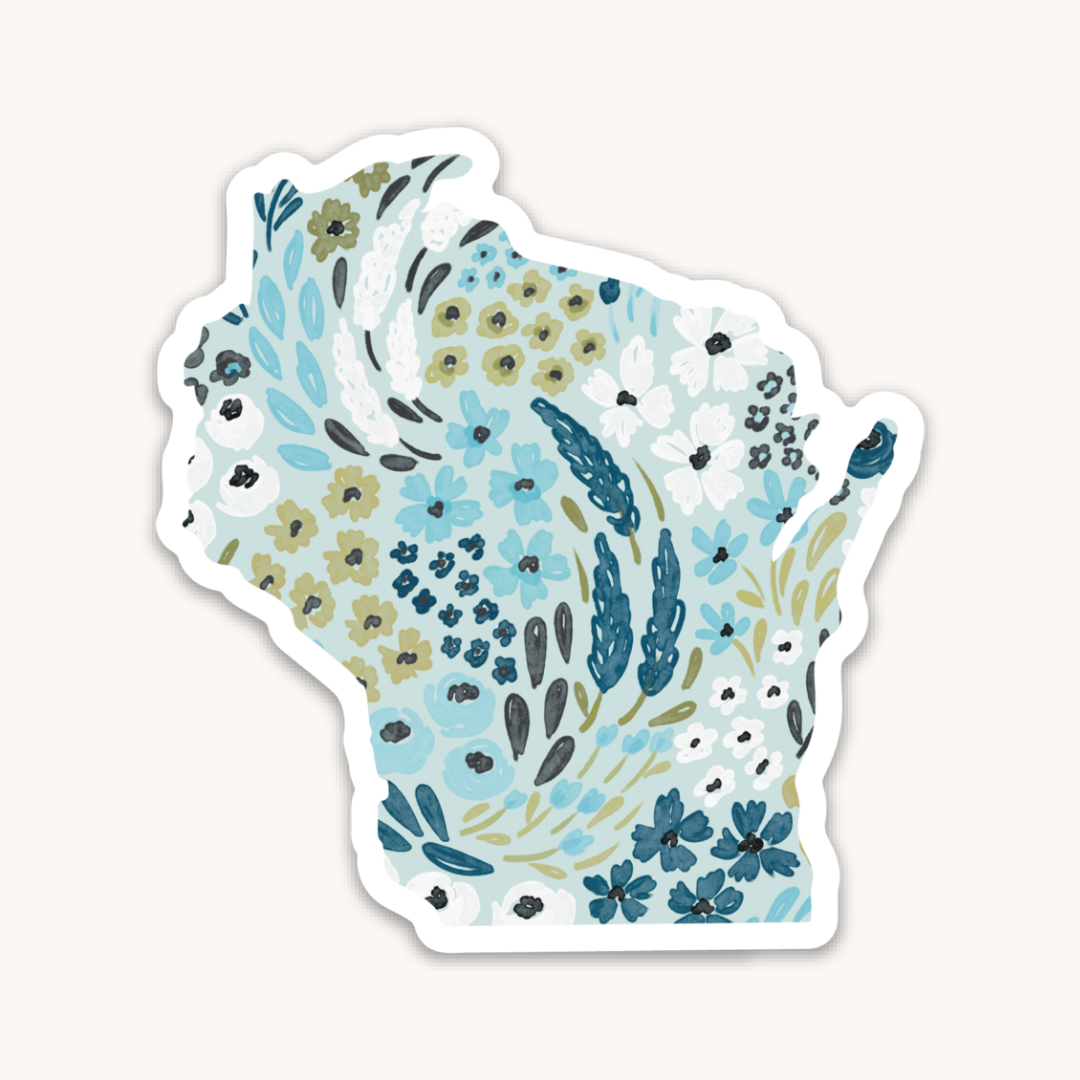 Waterproof Vinyl State Sticker, 3x2.75"