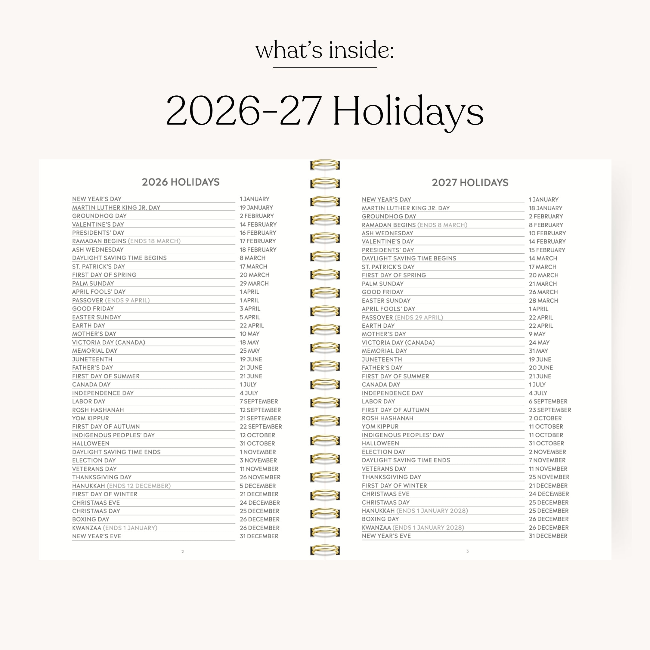 2026-2027 Academic Planner