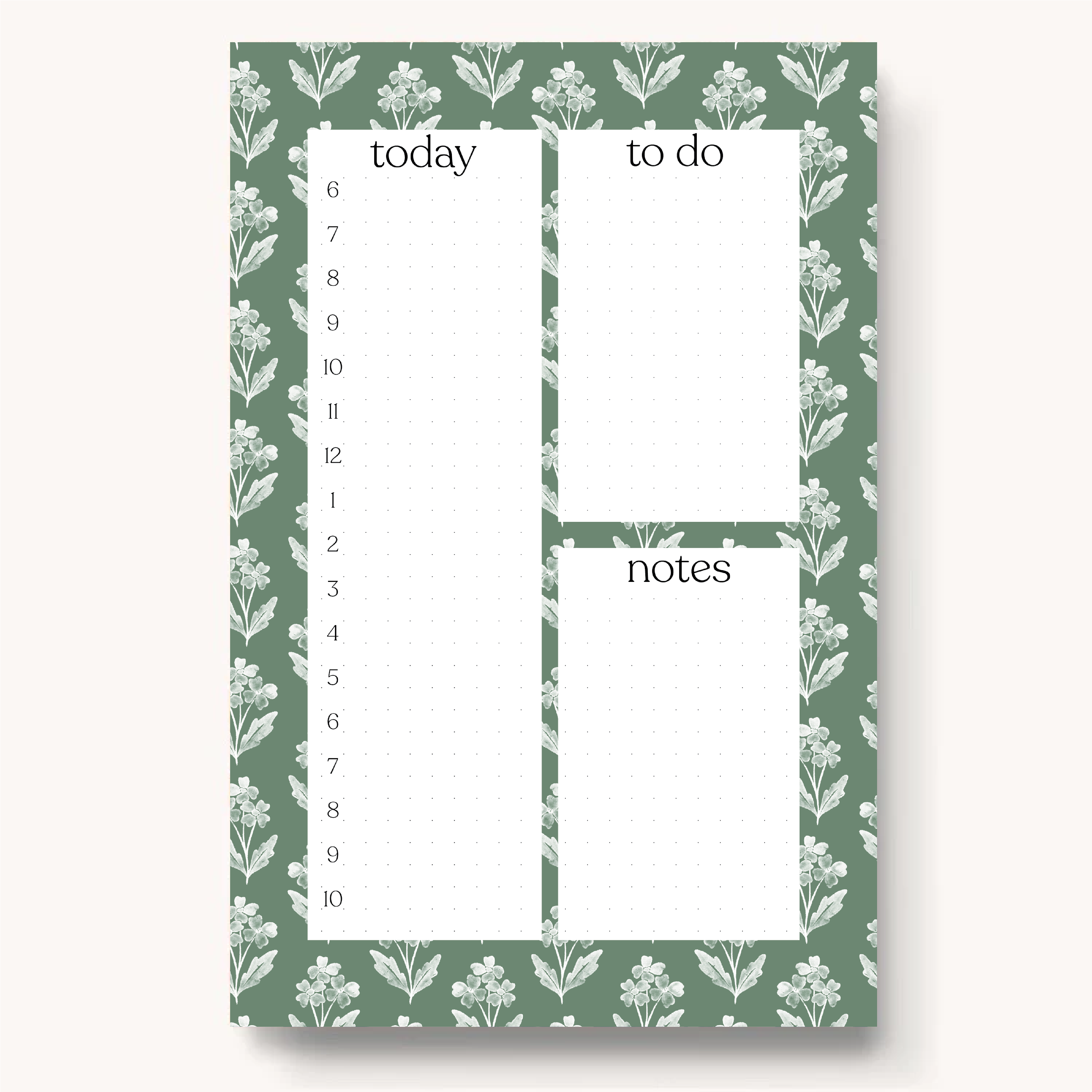 Hourly Daily Planner Notepad, 8.5x5.5"