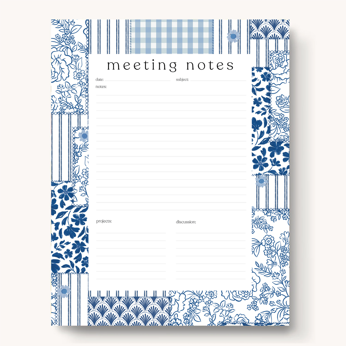 Meeting Notes Notepad, 11x8.5"