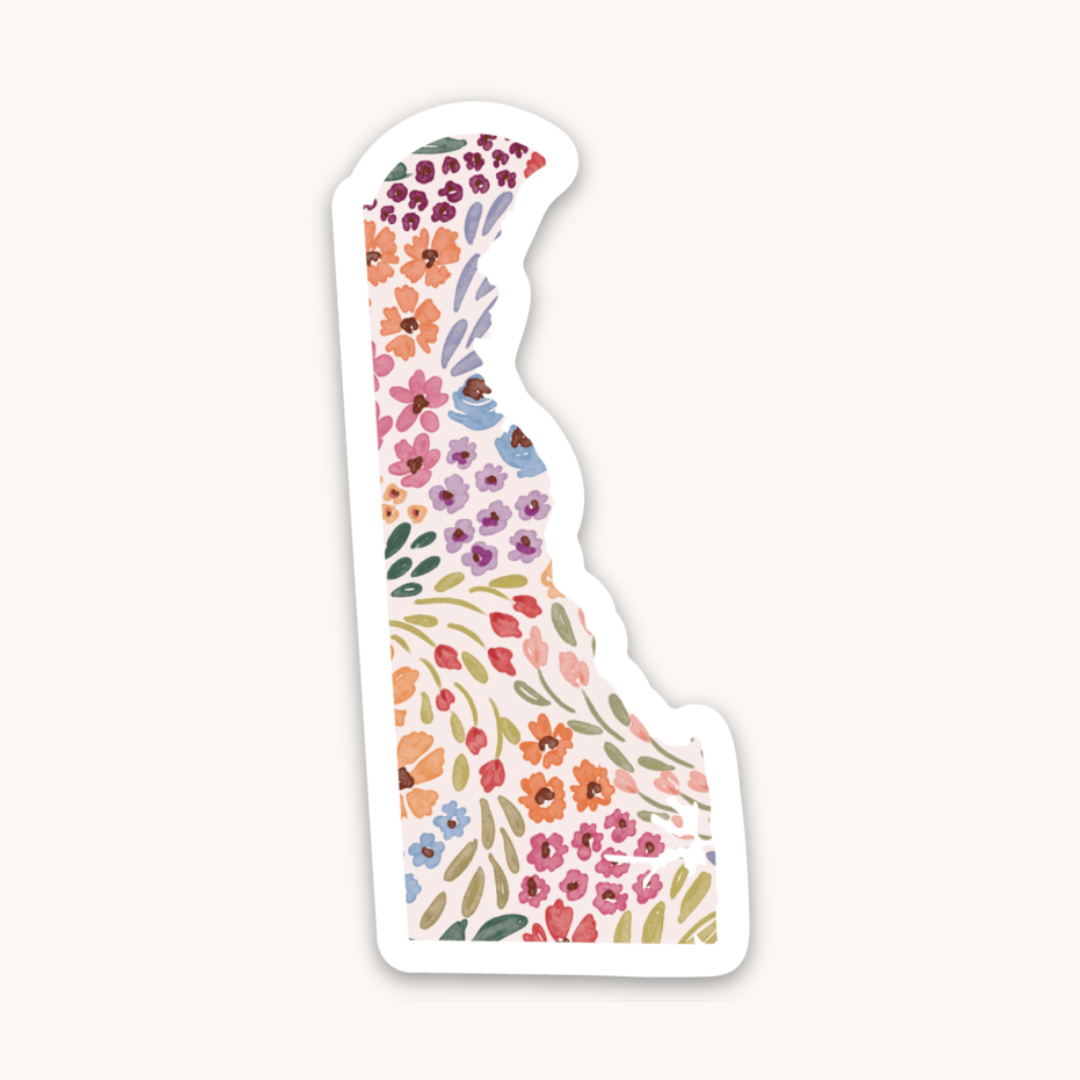 Waterproof Vinyl State Sticker, 3.25x1"