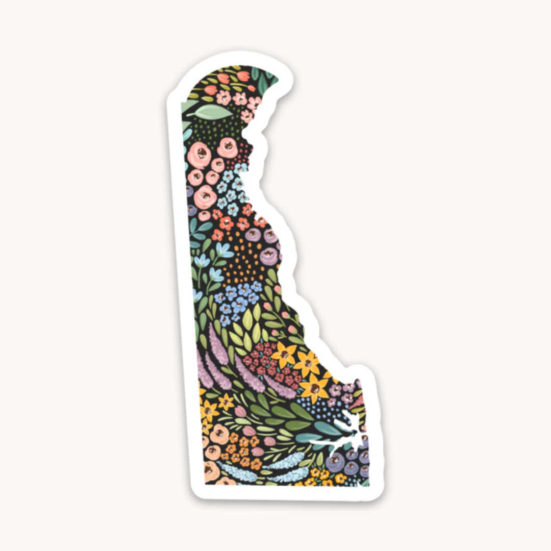 Waterproof Vinyl State Sticker, 3.25x1"