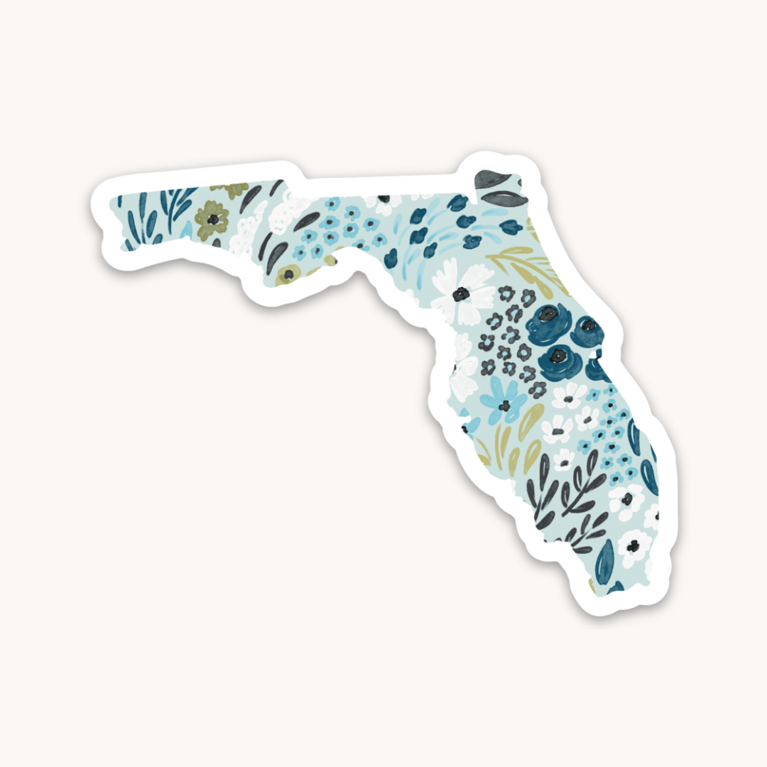 Waterproof Vinyl State Sticker 2.75x2.75"