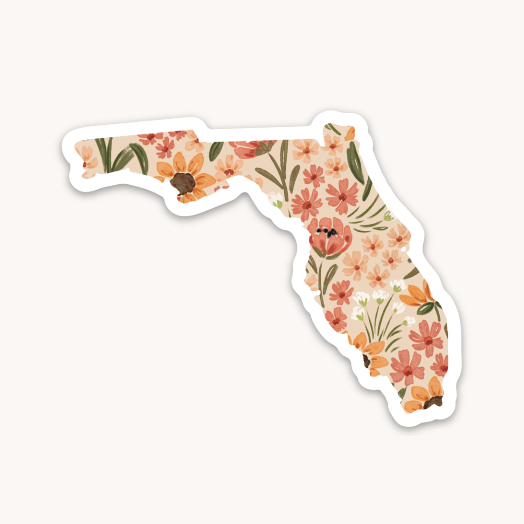 Waterproof Vinyl State Sticker 2.75x2.75"