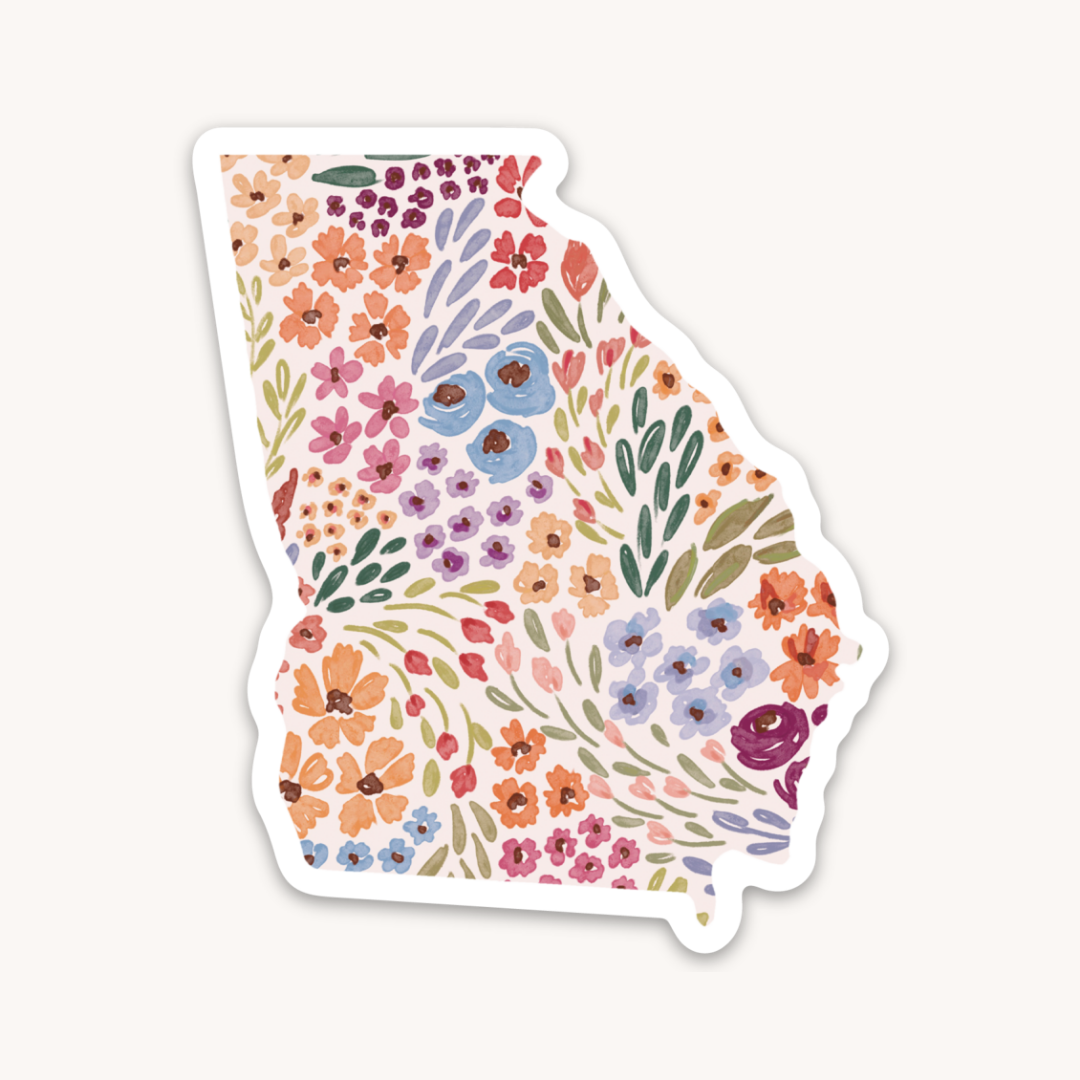 Waterproof Vinyl State Sticker, 3x2.5"