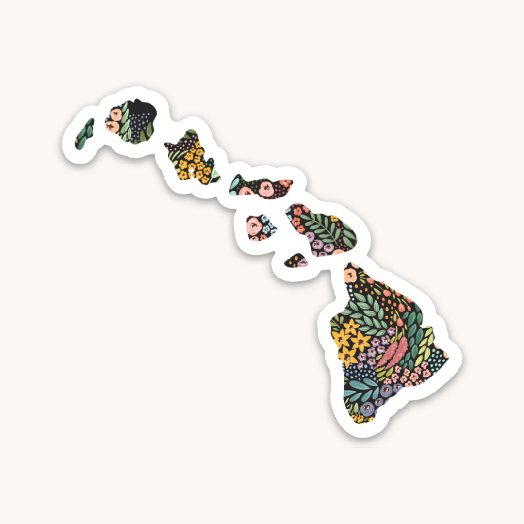Waterproof Vinyl State Sticker, 3.25x1.5"