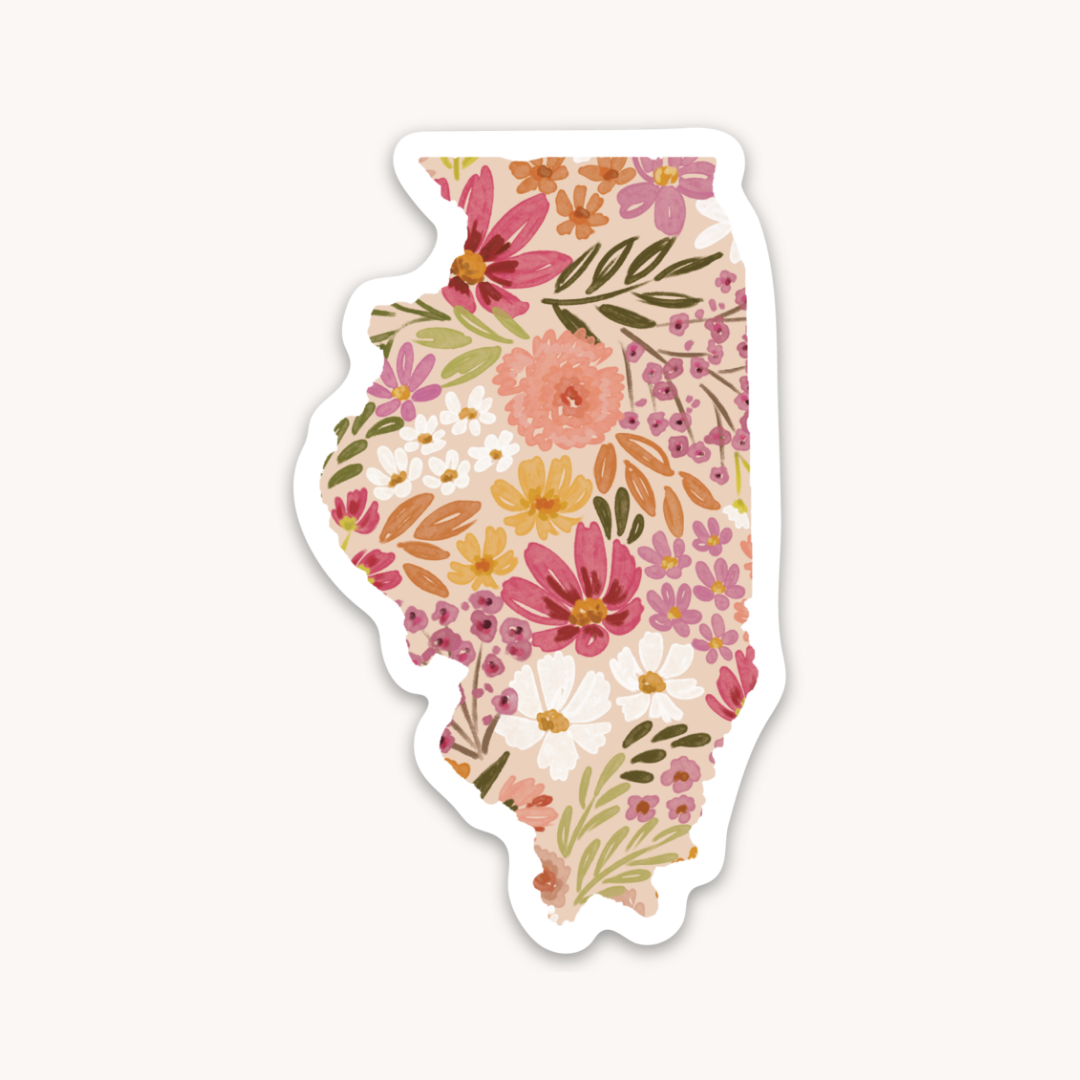 Waterproof Vinyl State Sticker, 3x1.75"
