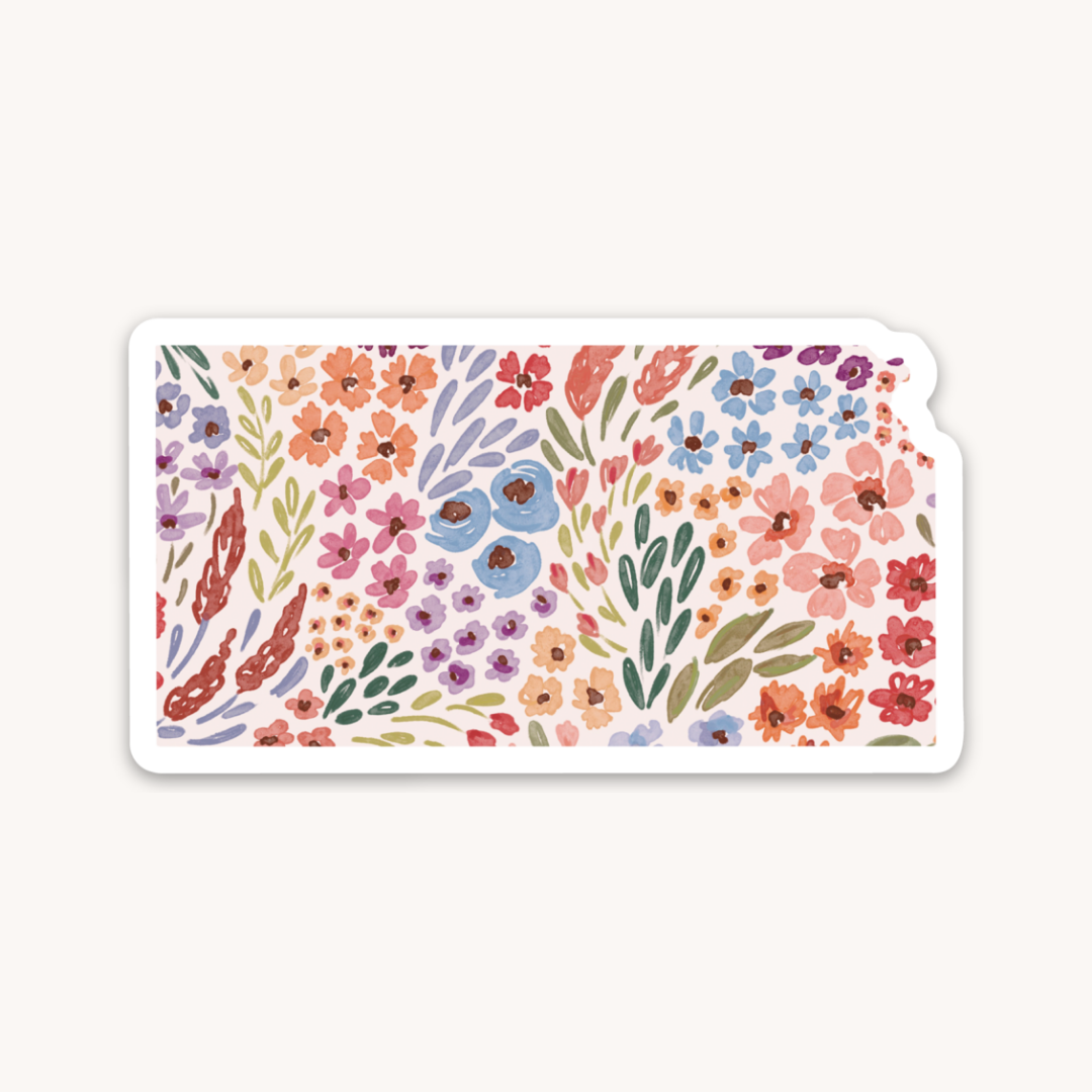 Waterproof Vinyl State Sticker, 3x1.5"