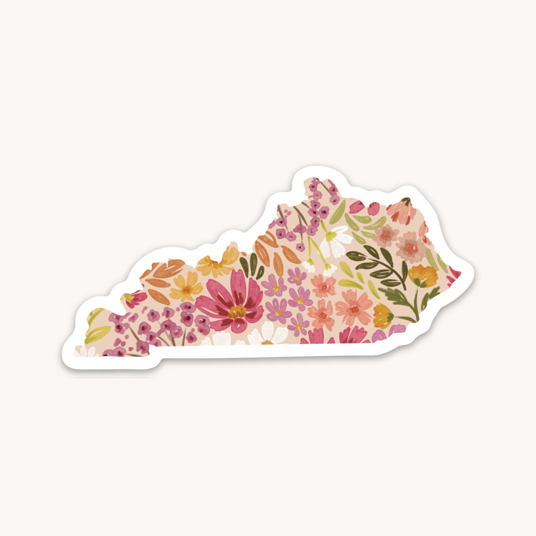 Waterproof Vinyl State Sticker, 3.5x1.5"