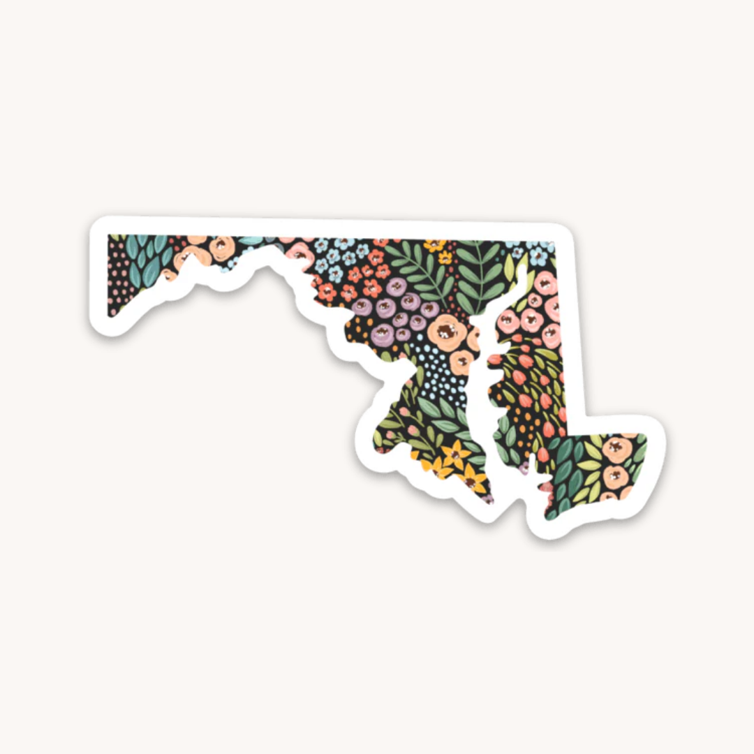 Waterproof Vinyl State Sticker, 3x1.5"