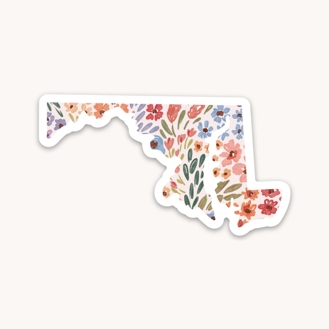 Waterproof Vinyl State Sticker, 3x1.5"