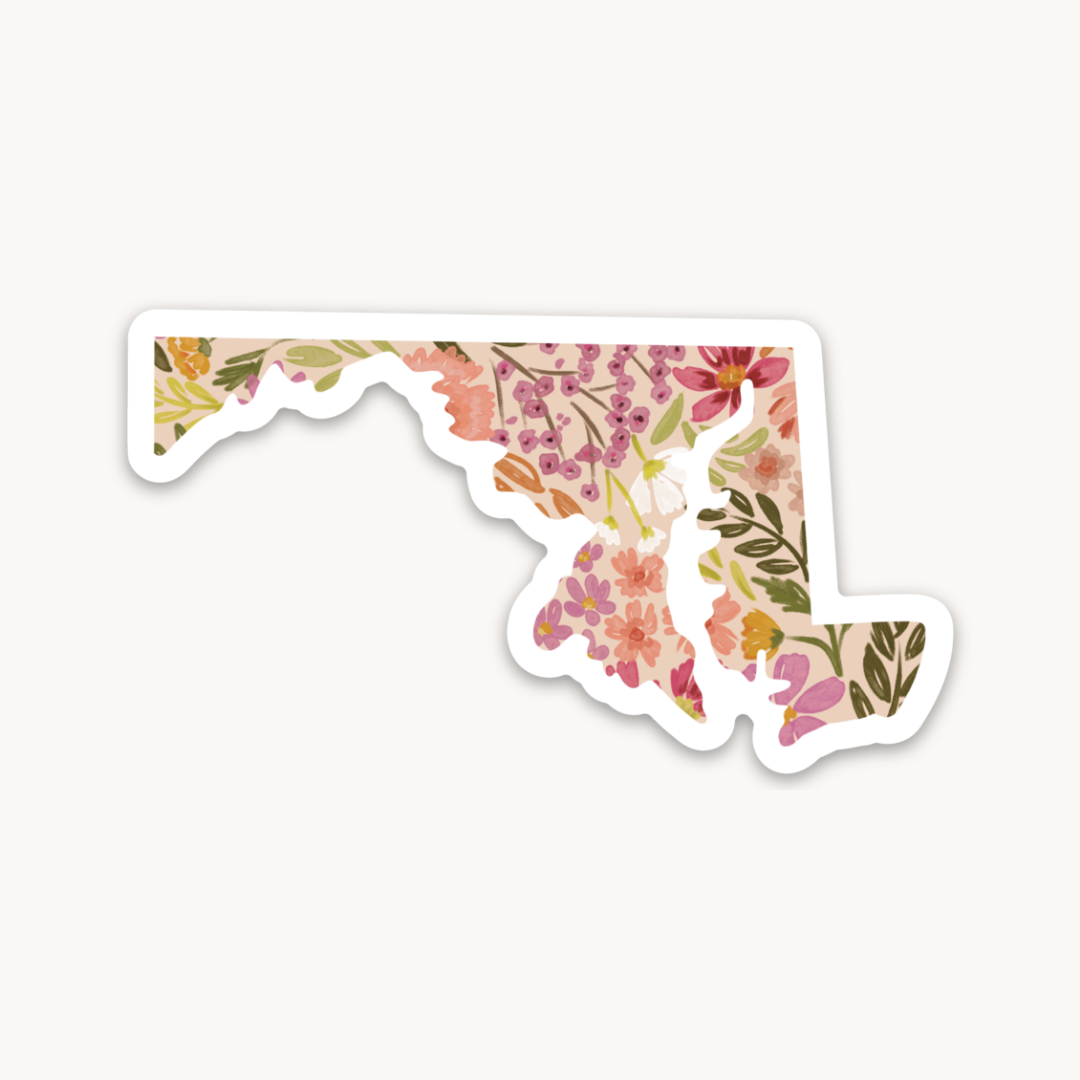 Waterproof Vinyl State Sticker, 3x1.5"