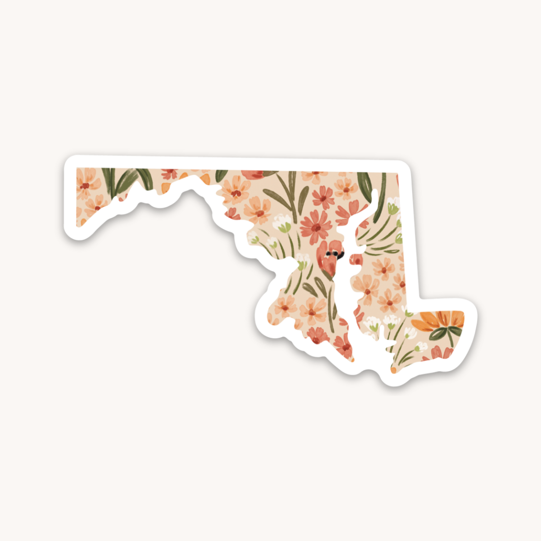 Waterproof Vinyl State Sticker, 3x1.5"