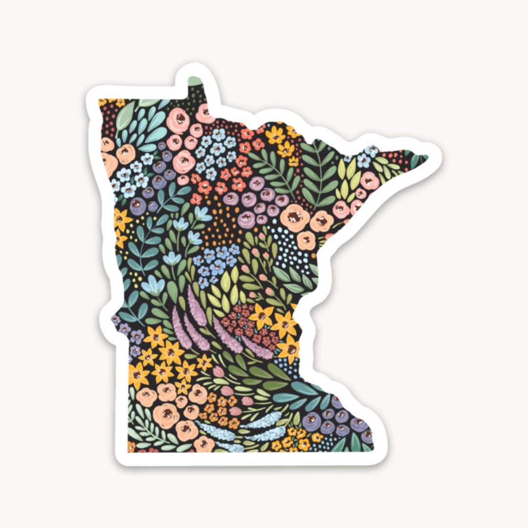 Waterproof Vinyl State Sticker, 3x2.75"
