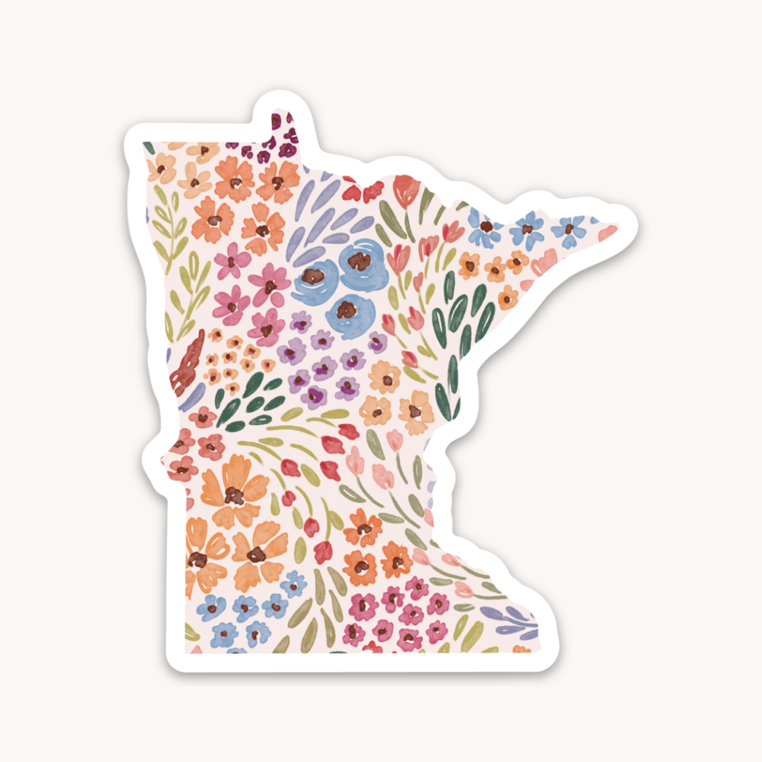 Waterproof Vinyl State Sticker, 3x2.75"