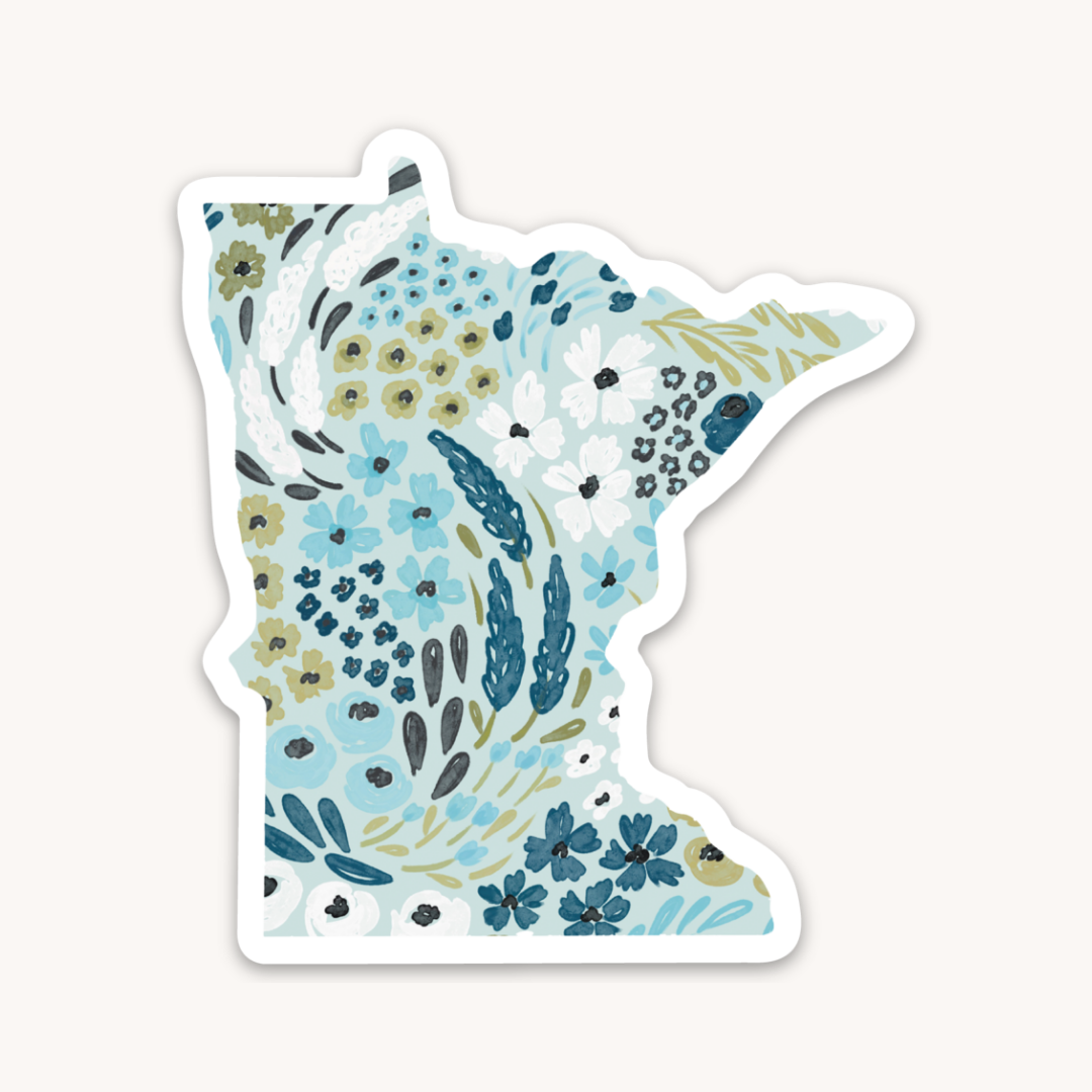 Waterproof Vinyl State Sticker, 3x2.75"