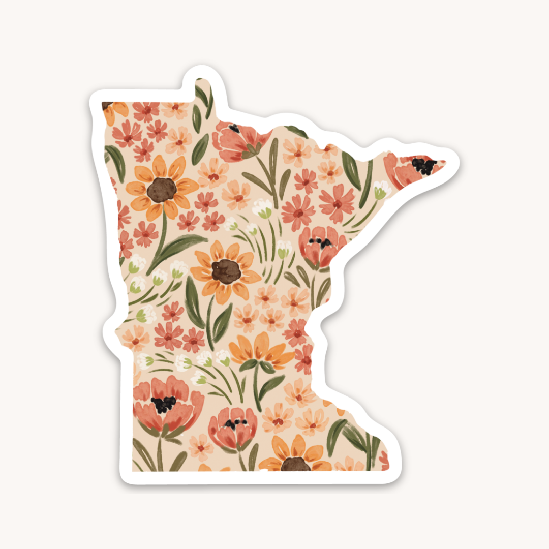 Waterproof Vinyl State Sticker, 3x2.75"
