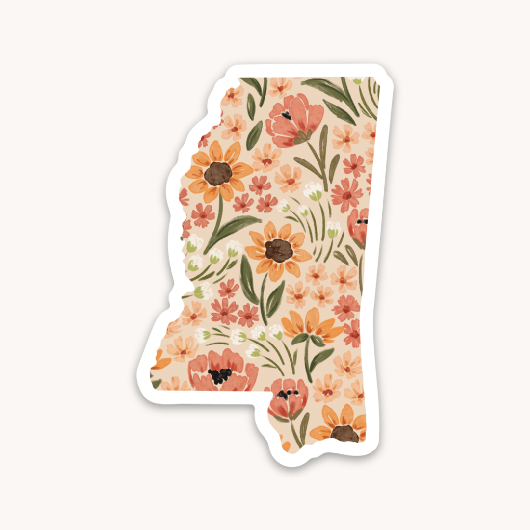 Waterproof Vinyl State Sticker, 3x1.75"
