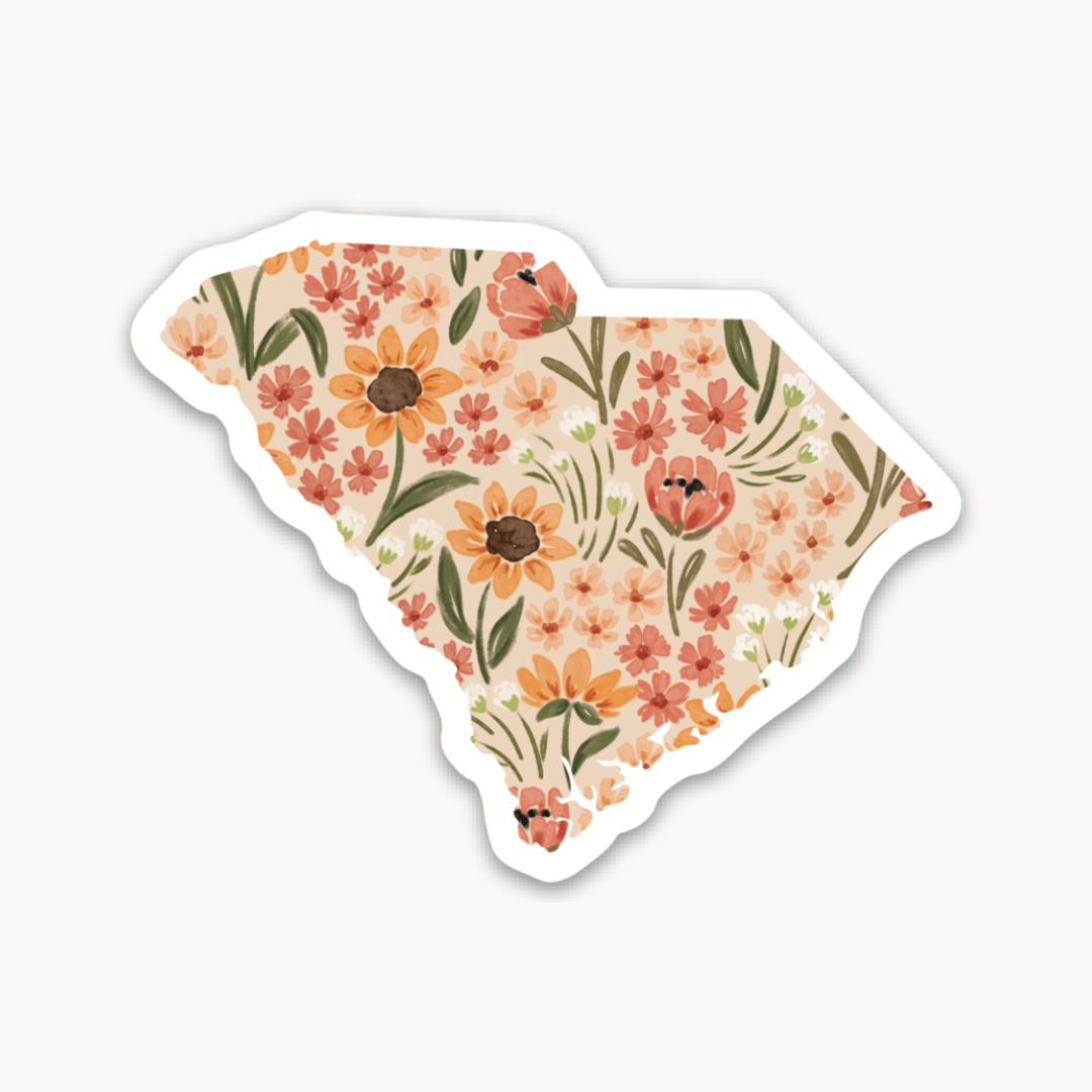 Waterproof Vinyl State Sticker, 2.75x2"
